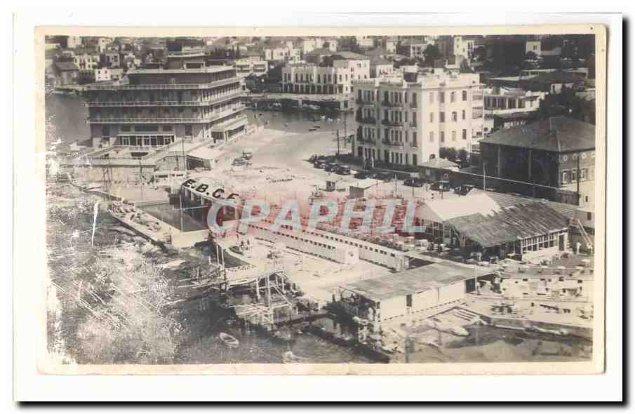 Vue aérienne du port — Éditeur E.B.C.C. — Série CPAPHIL