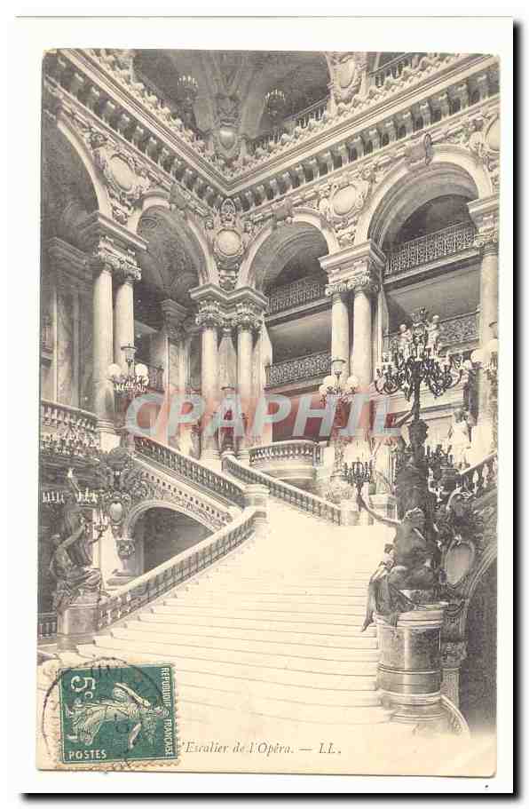 Paris CPA Escalier de l'opera