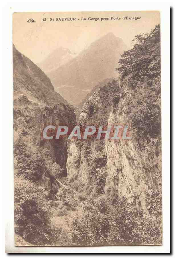 St Sauveur CPA La gorge pres porte d'Espagne