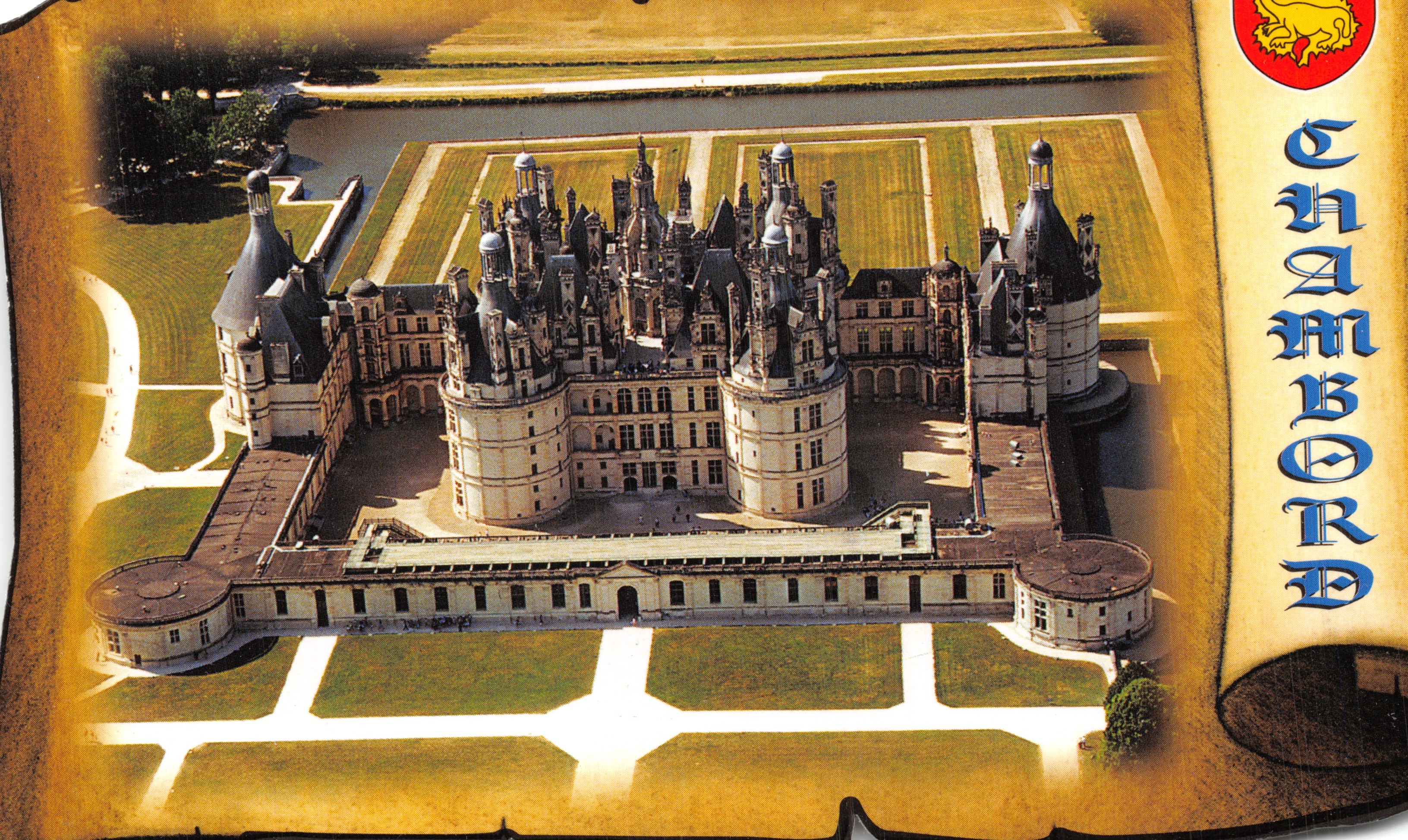 Chambord — vue aérienne du château (XVIe siècle) — Éditions LECONTE