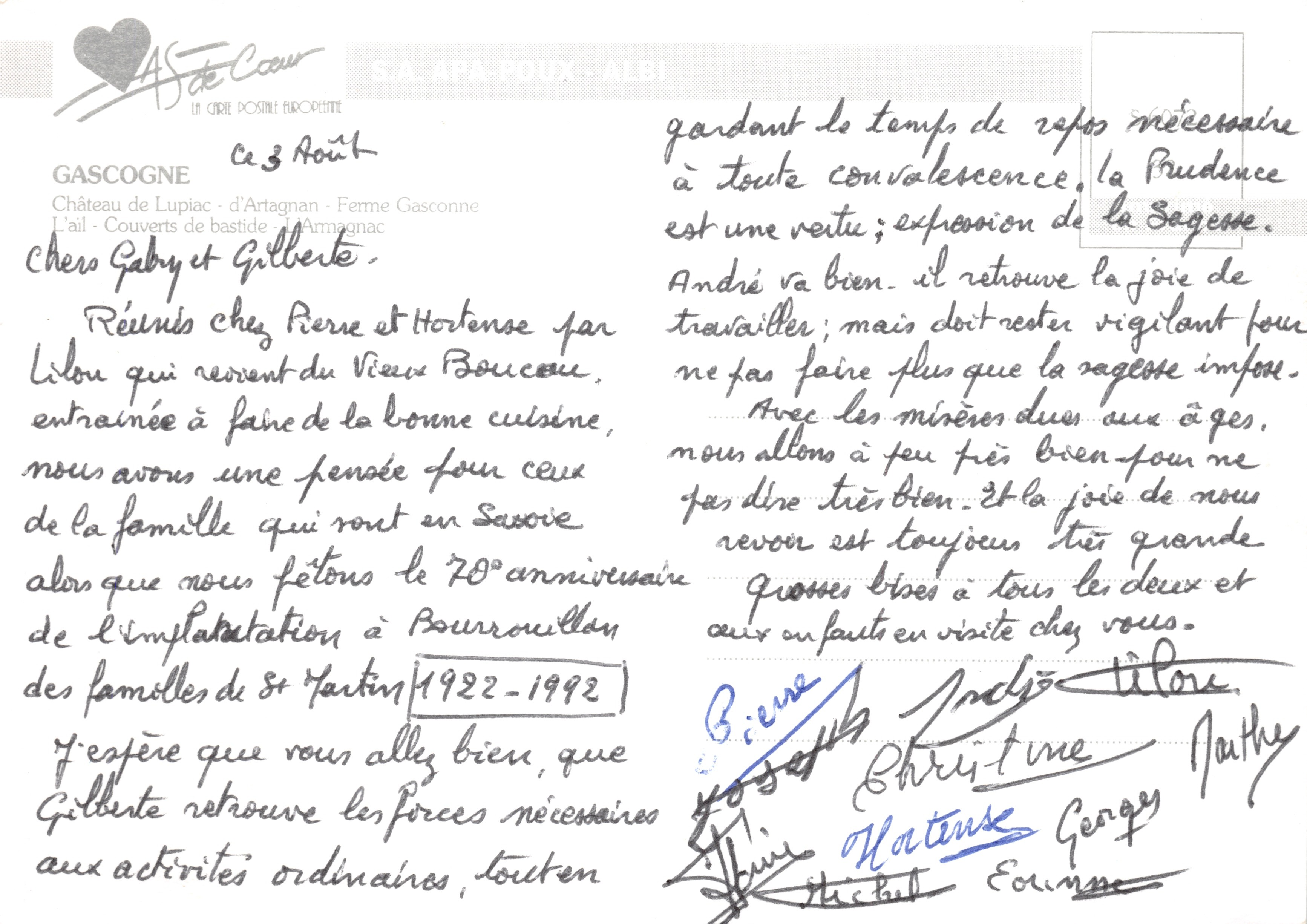 Gascogne — collage de paysages et traditions — éditeur AS de Cœur — Achterkant