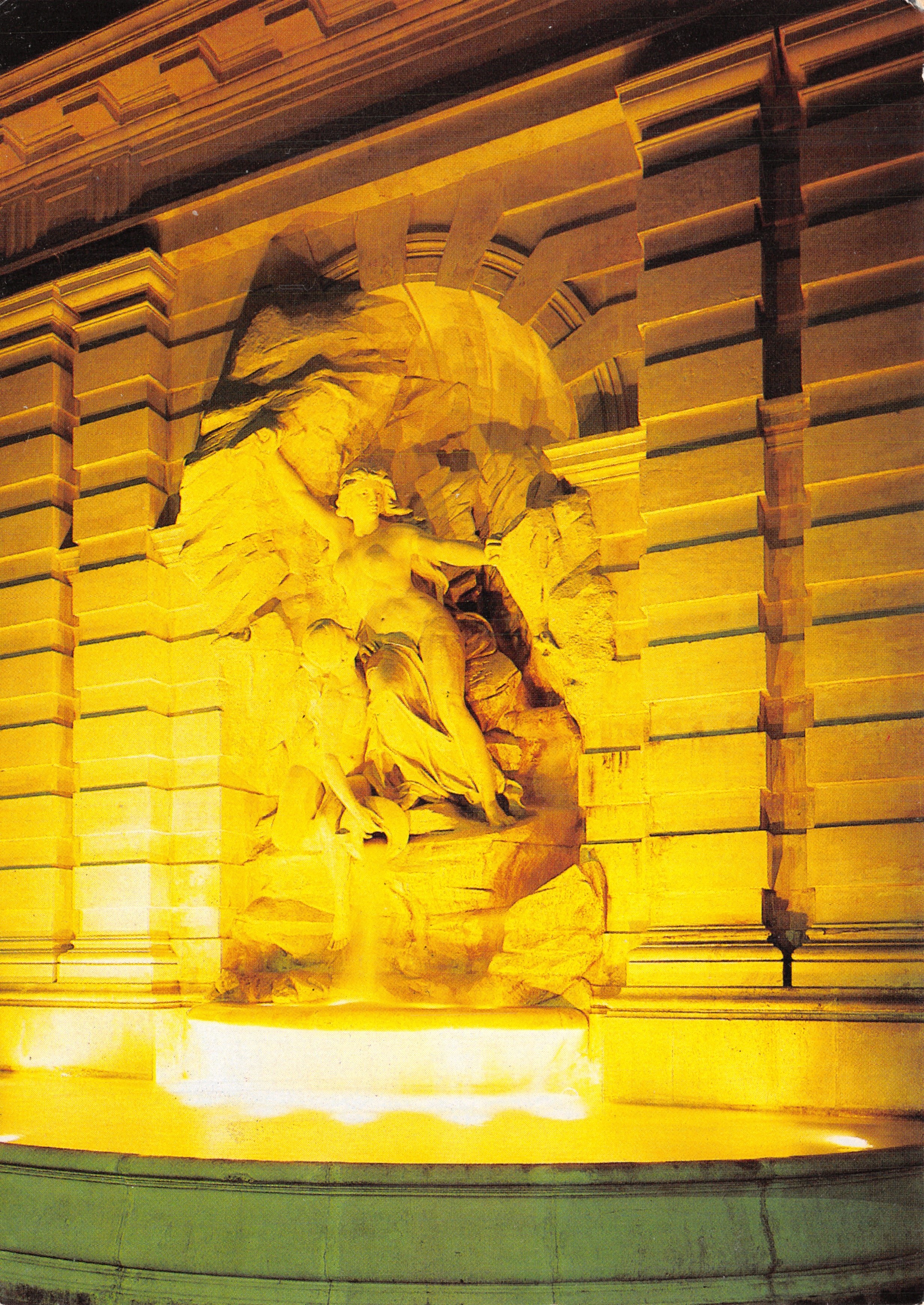Piazza de la Fourcade a Toulouse — Monumento scolpito che rappresenta la Garonne e l'Ariège — Editions & Impressions COMBIDIER Macon, n. C3 31555-1-0164