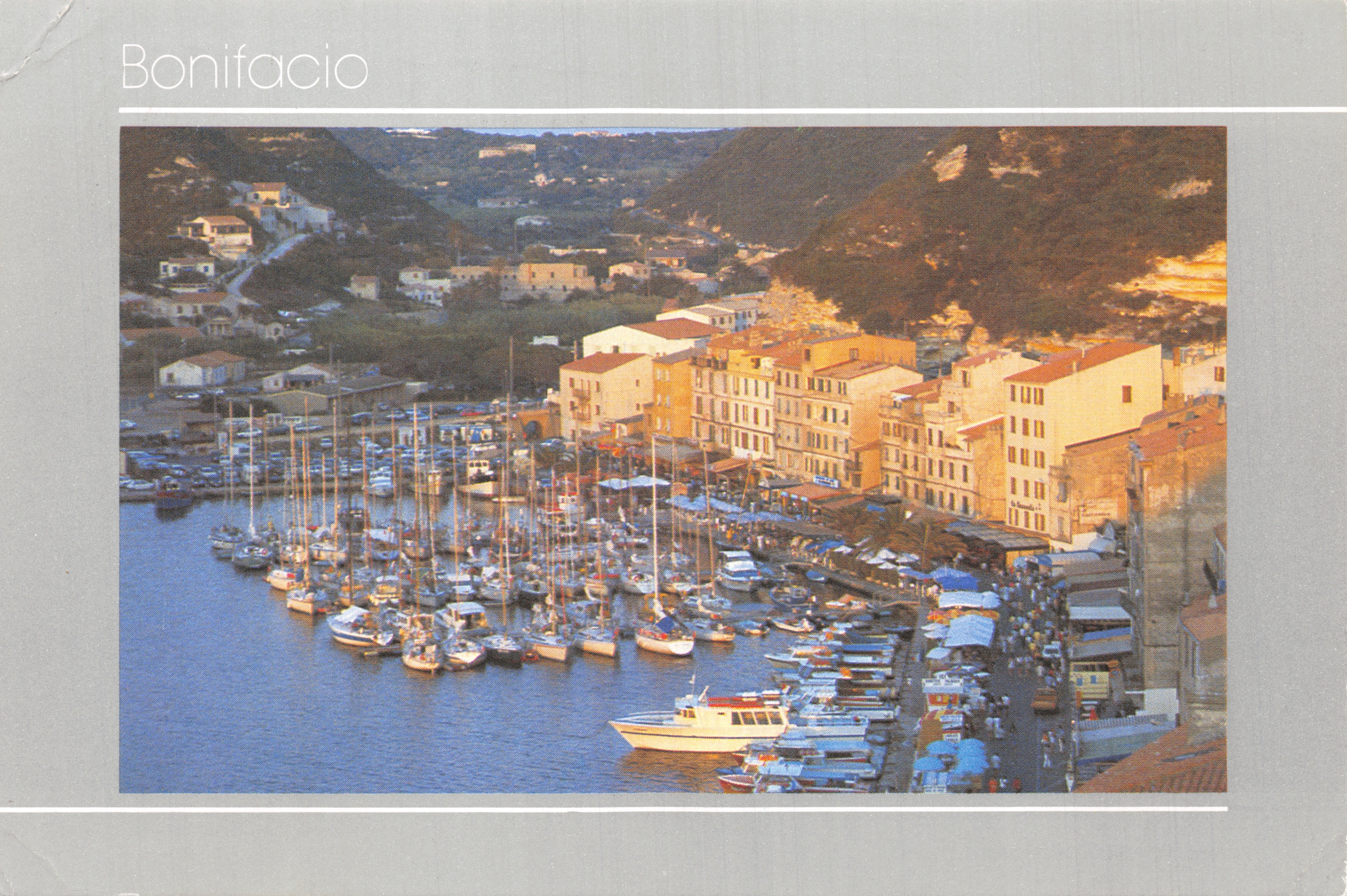 Bonifacio — port et village au crépuscule — édition DESJOBERT