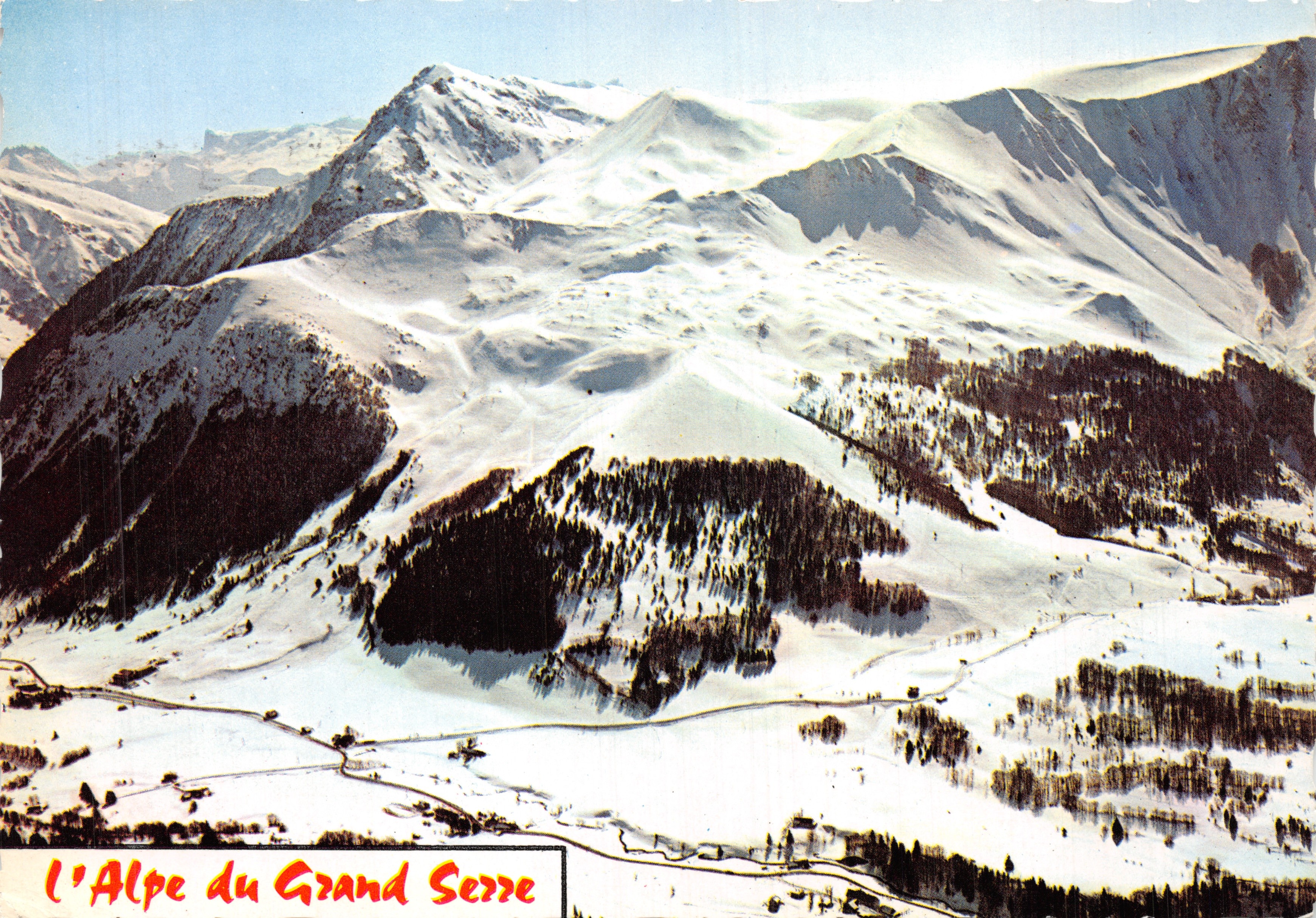 L'Alpe du Grand Serre — vue générale et piste — Éditions J. Cellard, n° R.3204