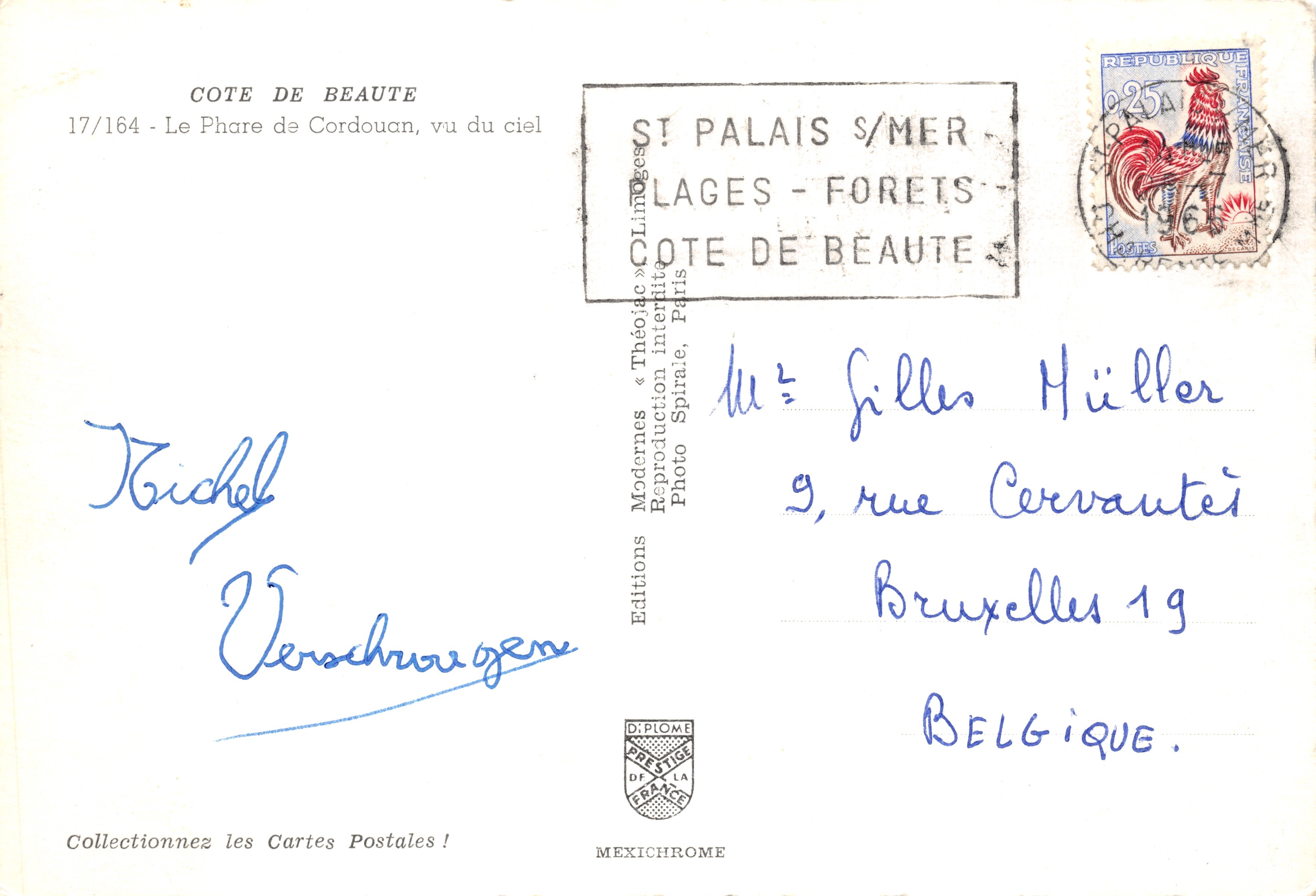 Phare de Cordouan — vue aérienne — Éditions Iris, n°17/164 — Verso