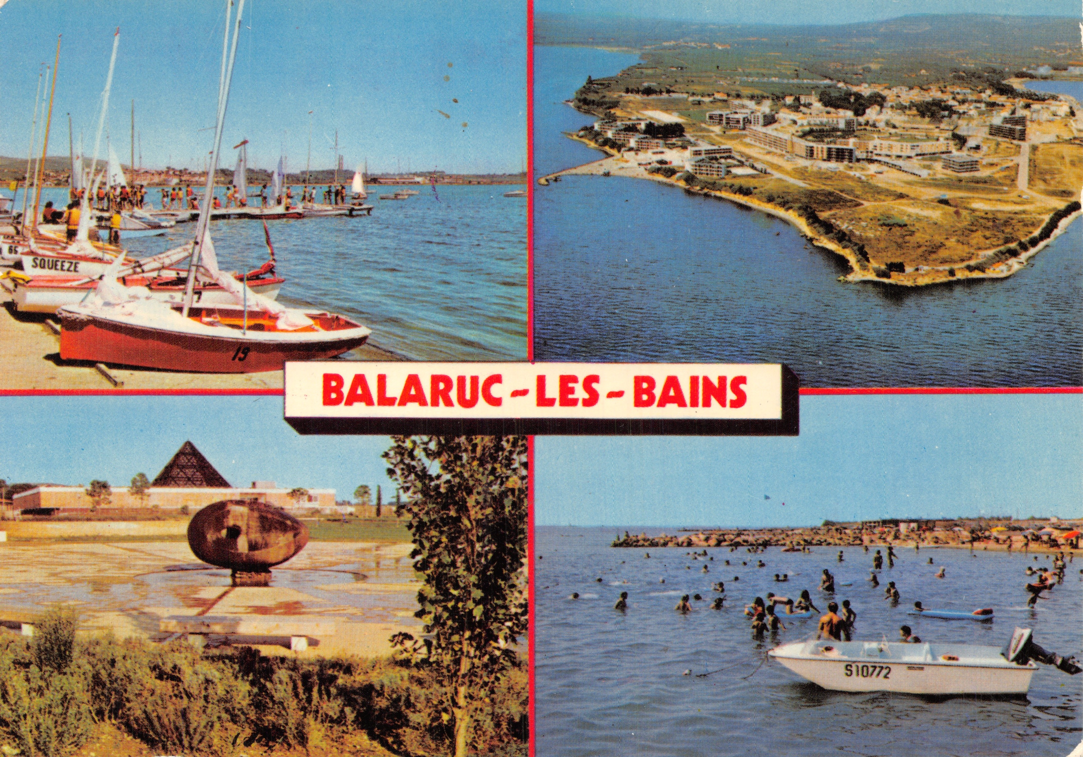 Balaruc-les-Bains — vue du port, de la ville, d'un monument et de la plage — Éditions Magenta