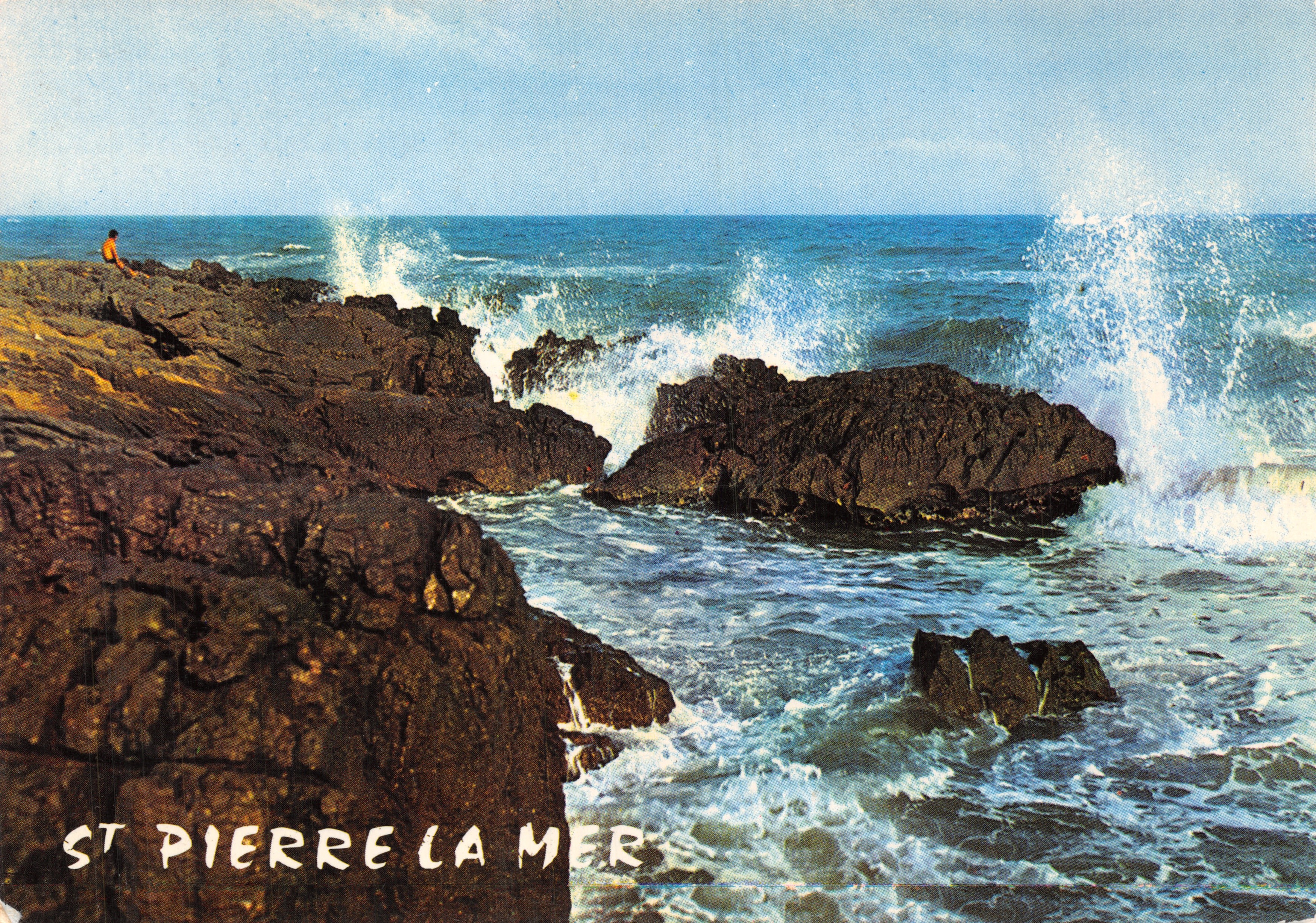 Saint-Pierre-la-Mer — Wellen auf den Felsen — Editions Fleury
