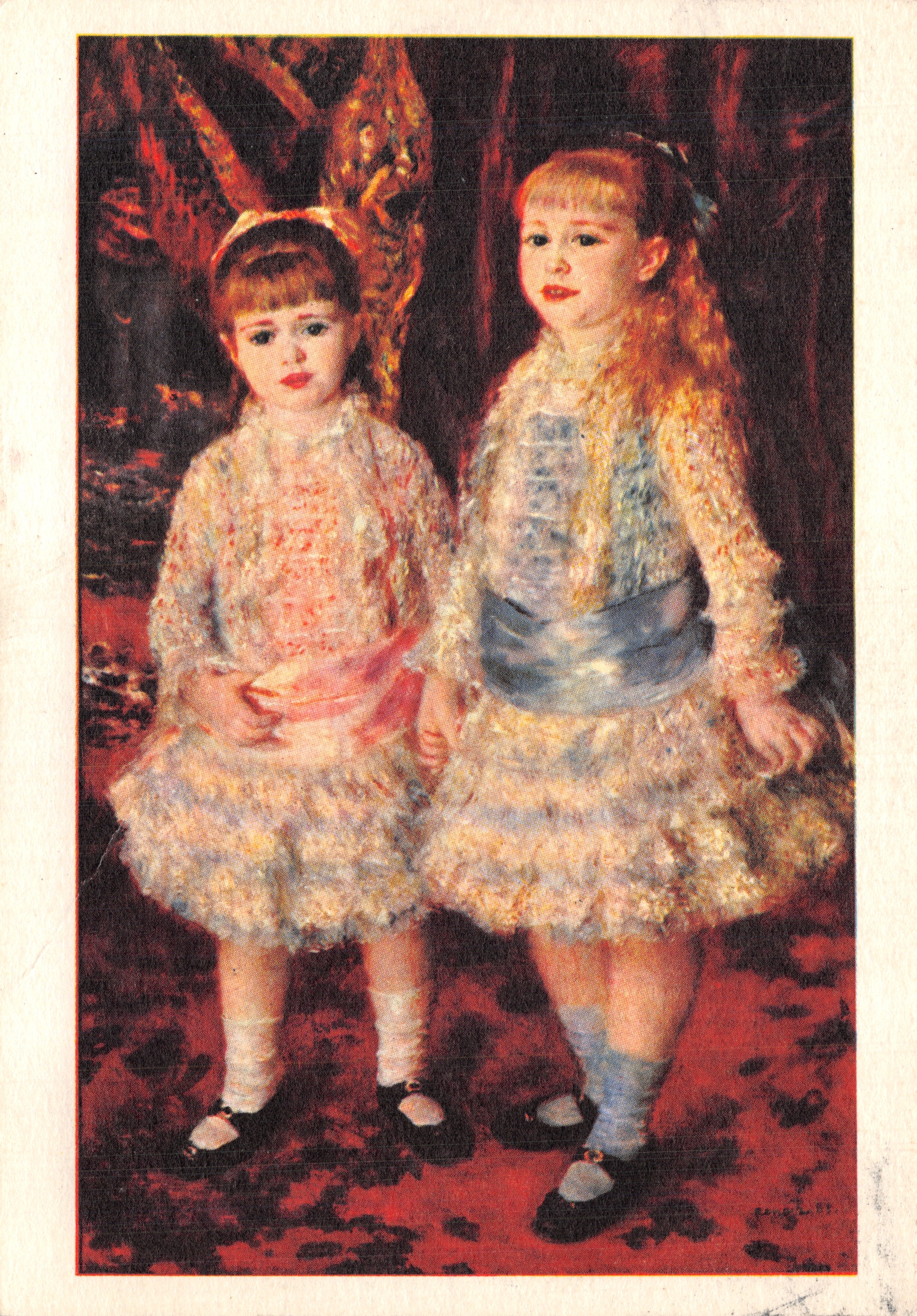 Twee jonge meisjes — buitenlands landschap — uitgever Hazan, n° 597