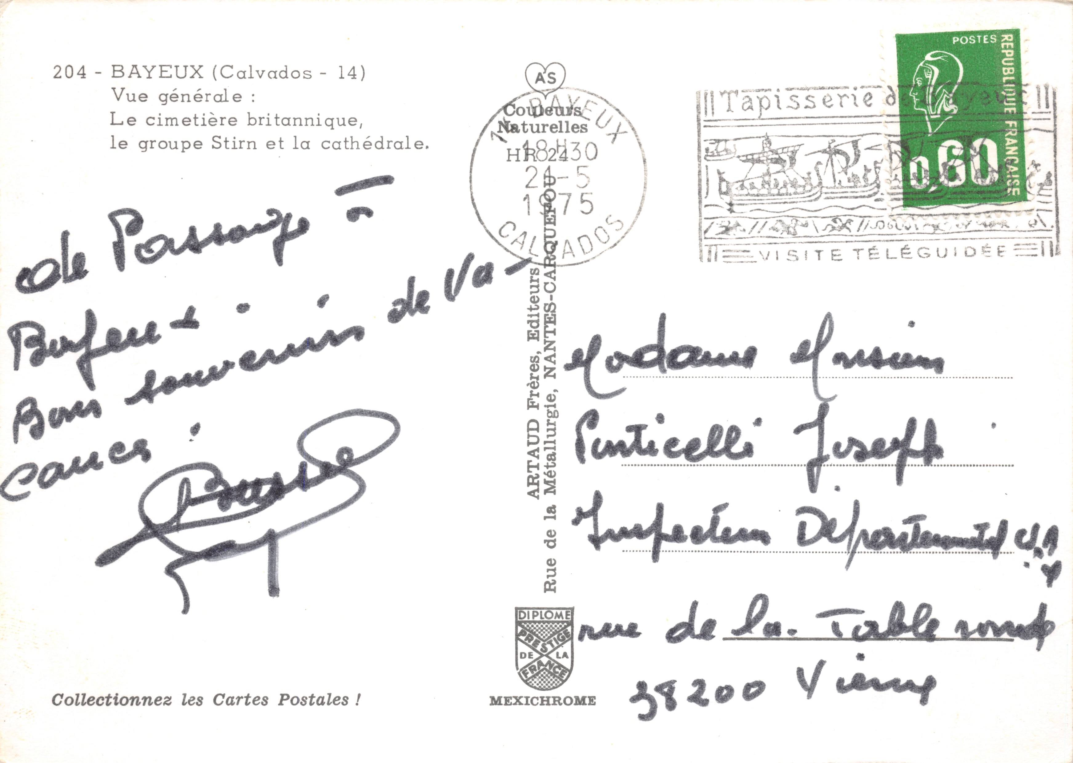 Bayeux — Vue générale : le cimetière britannique et la cathédrale — Couleurs Naturelles, n° 204 — Achterkant