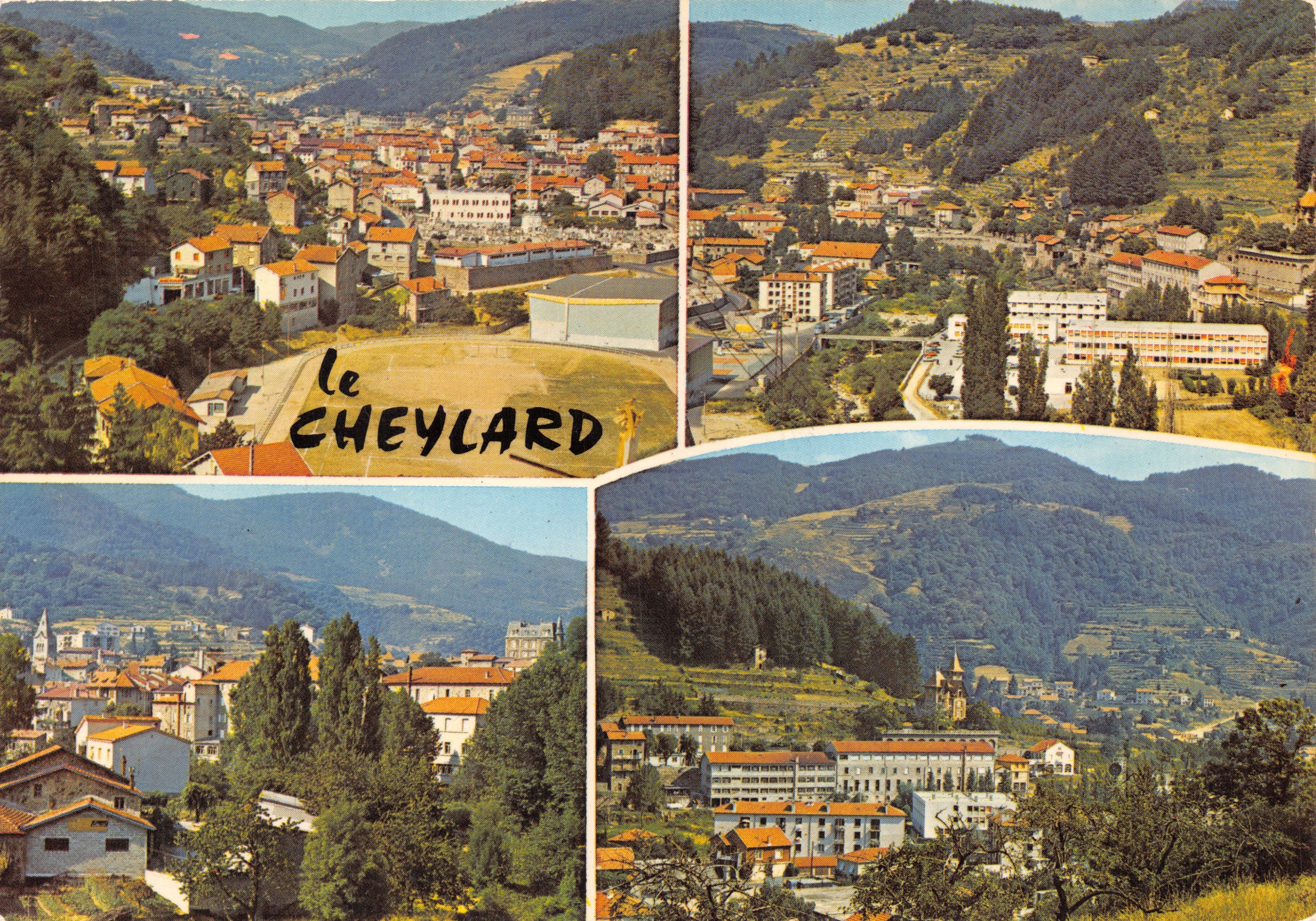 Le Cheylard — vista panoramica in collage — Ed. J. Cellard