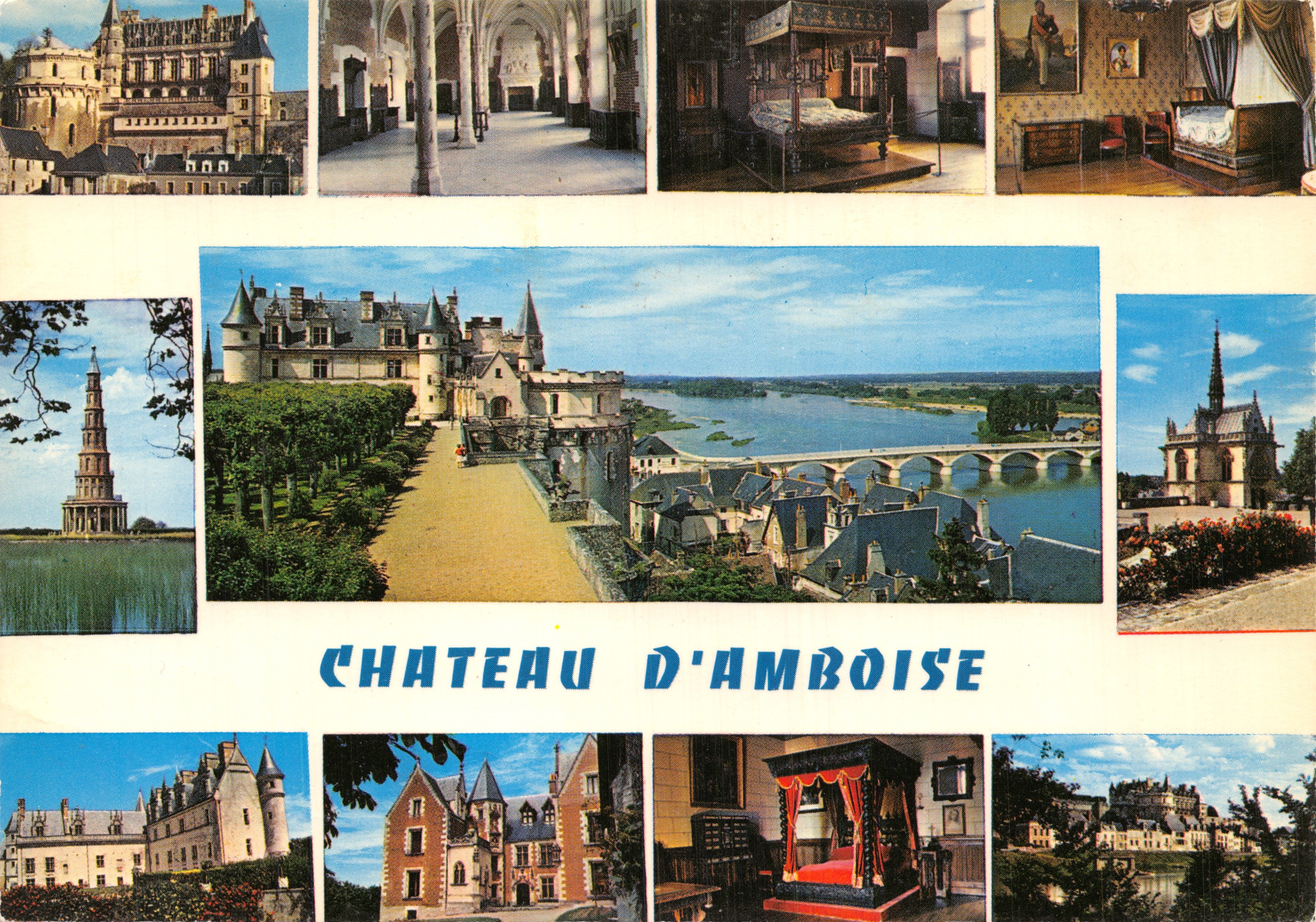 Castillo de Amboise — vista panorámica y interiores — Editions GREFF, n.º 374-70