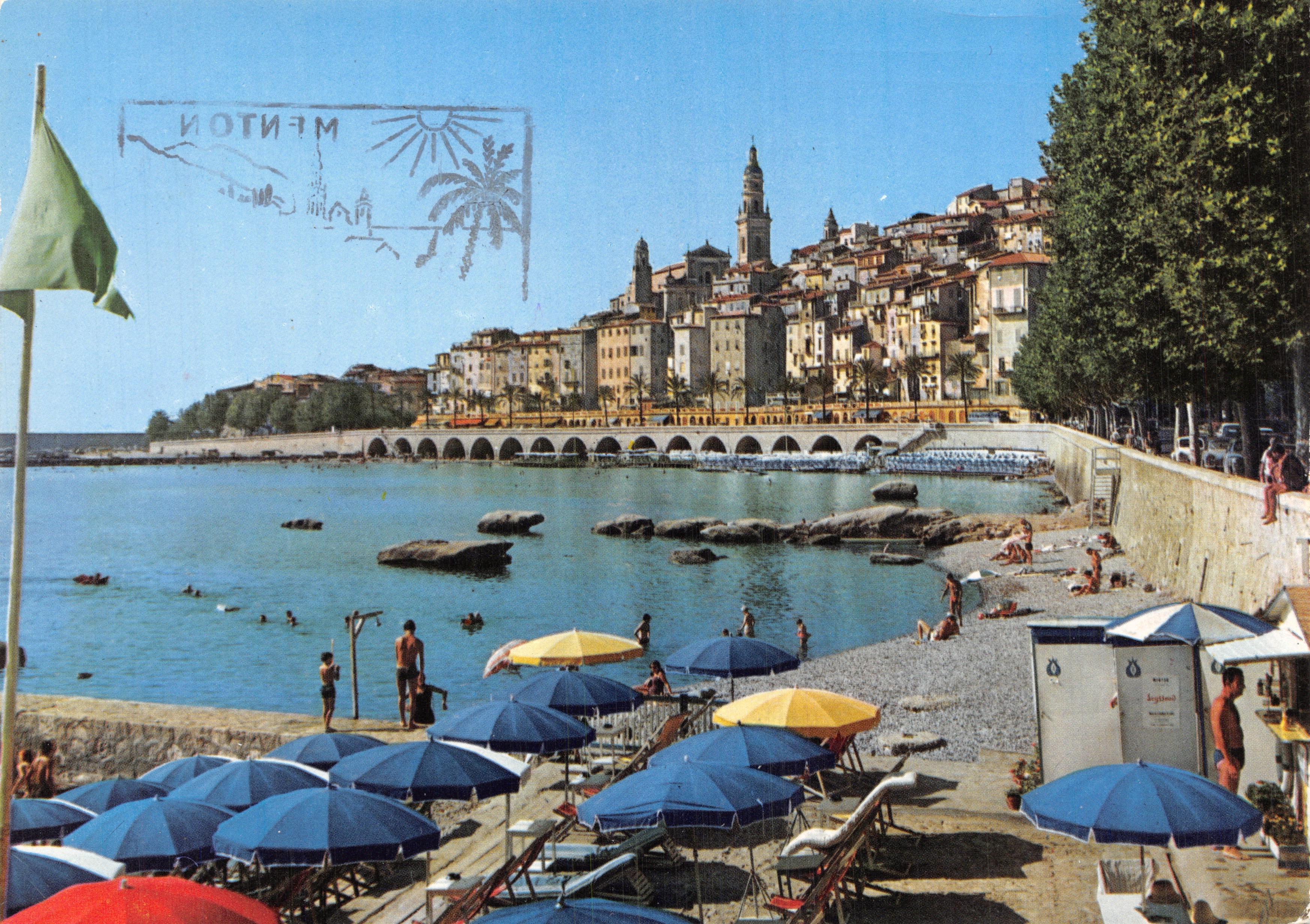 Menton — La Plage des Sablettes — Photocolor, n° 1-151