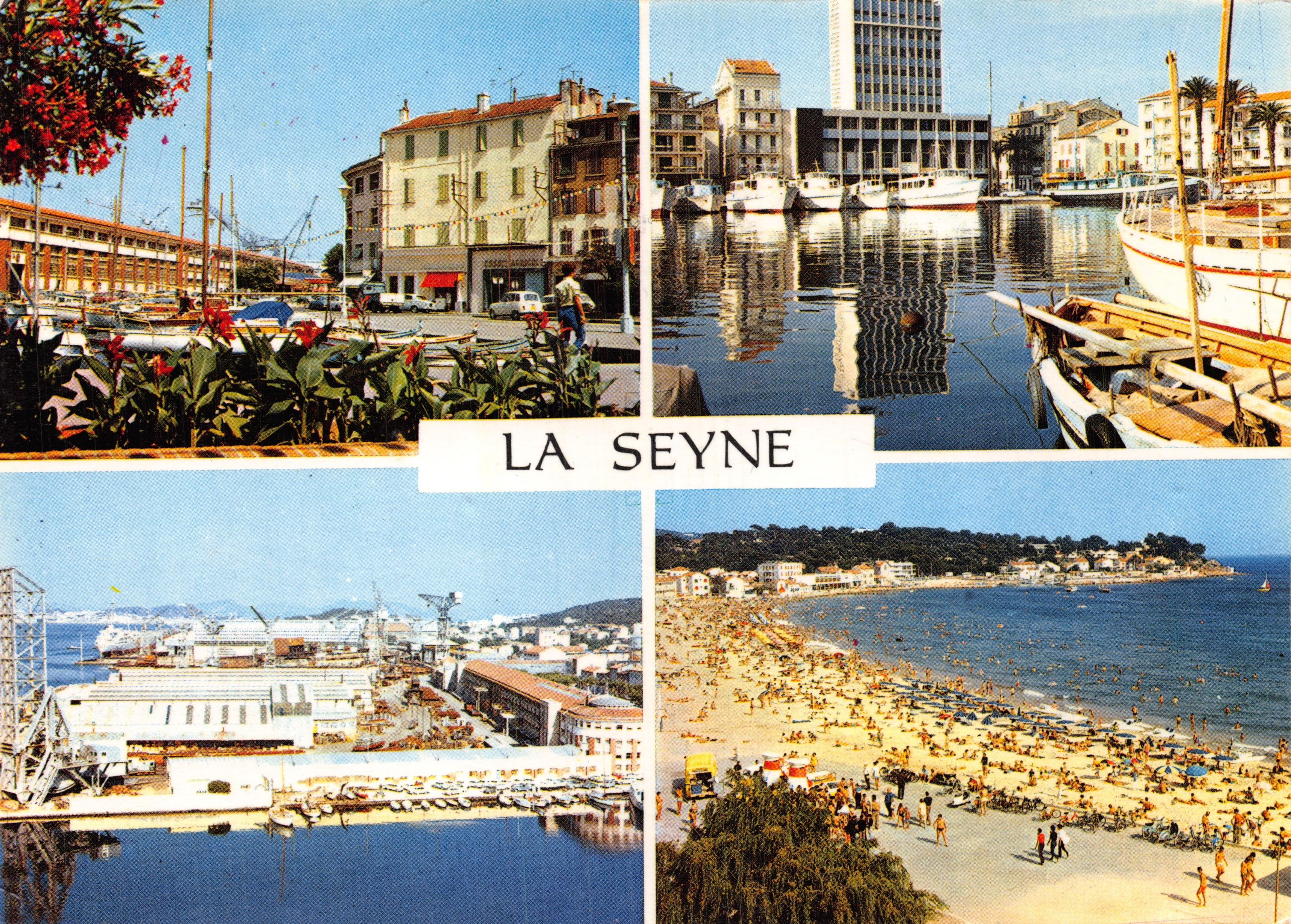 La Seyne-sur-Mer — vista panoramica del porto, della spiaggia e degli edifici — Les Éditions BINA