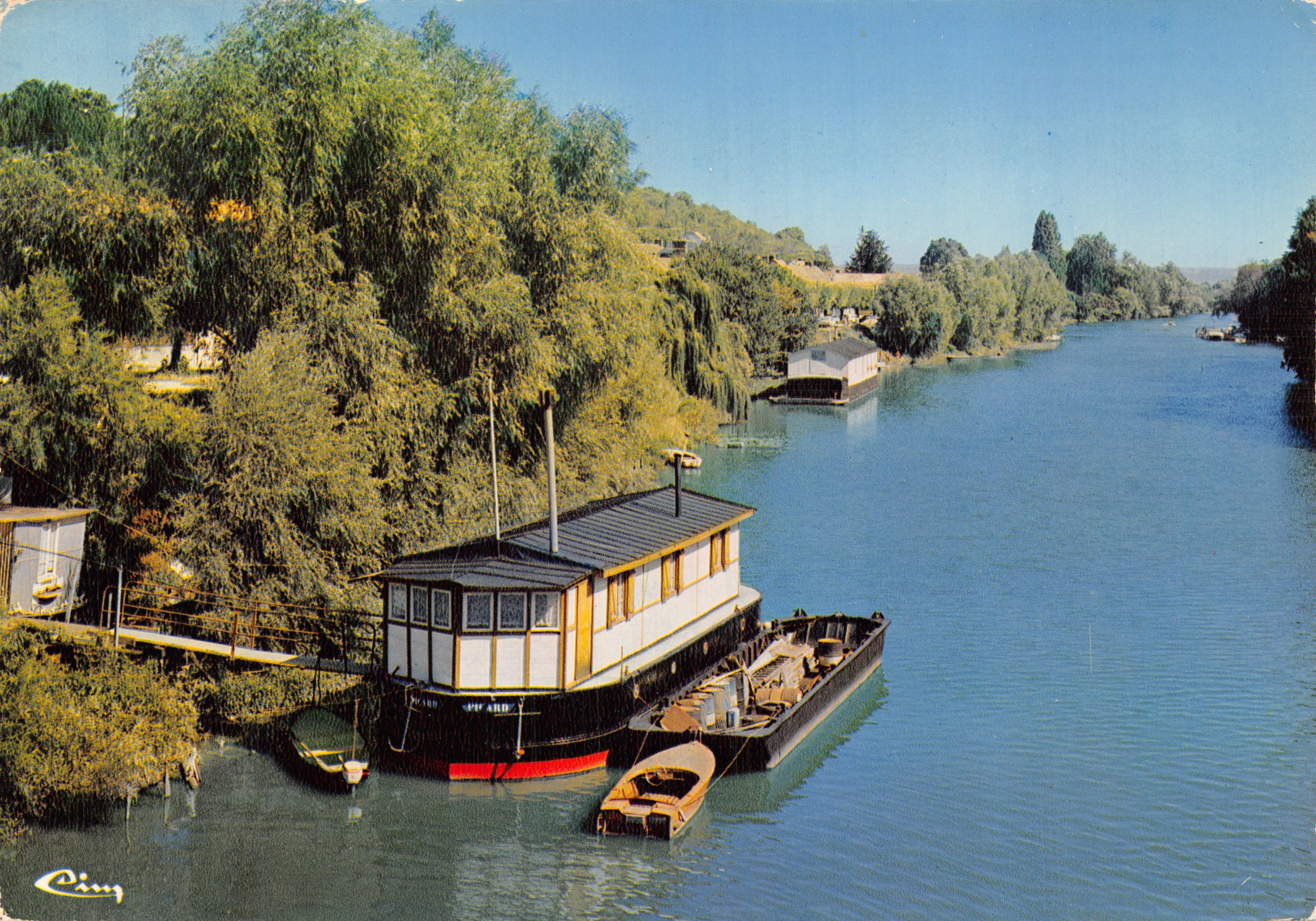 Sponde della Senna — isola dell'Aussergne a Bonnières-sur-Seine — editore Cimchrome