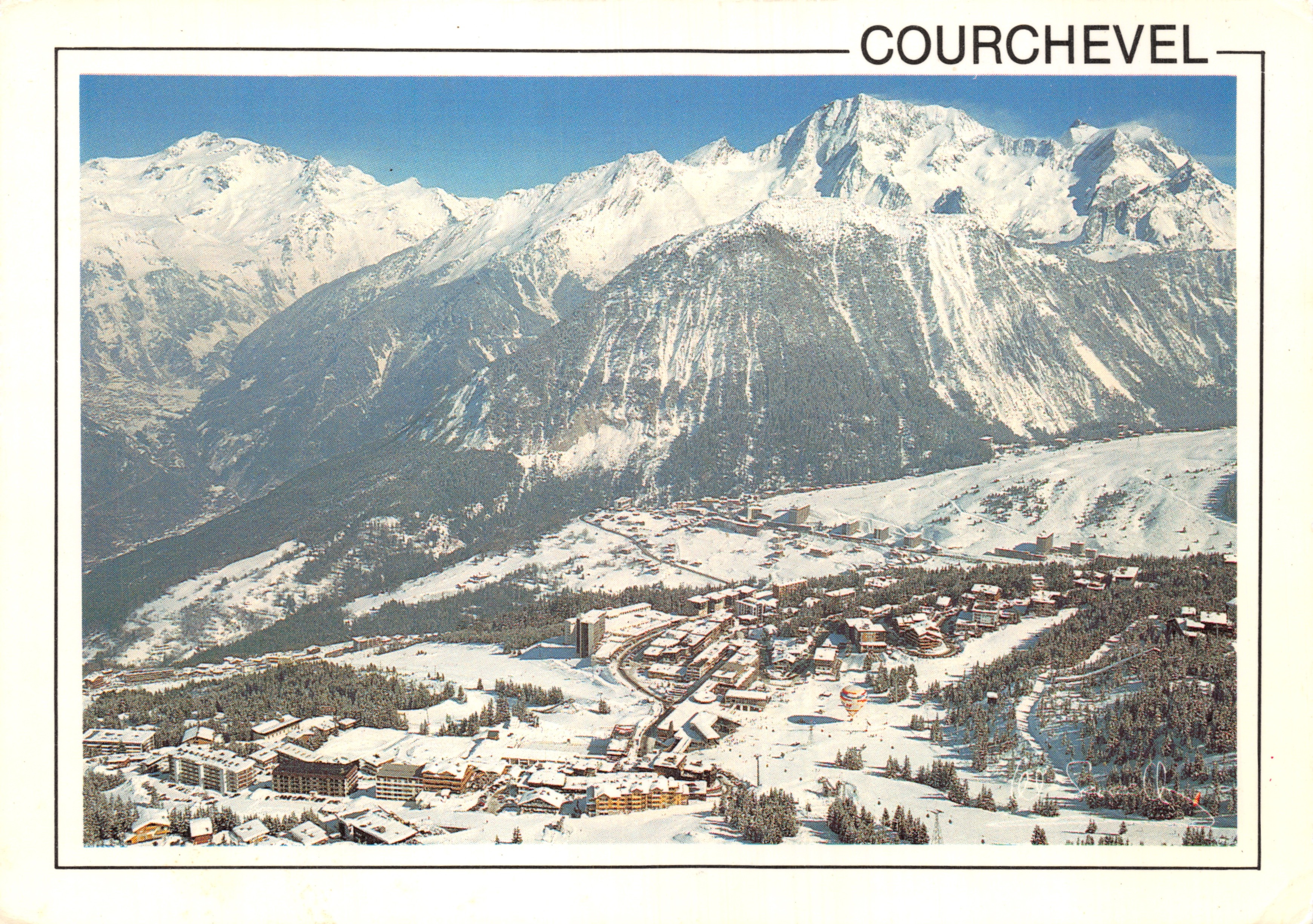 Courchevel — vue aérienne enneigée — diffu-carts - Recto