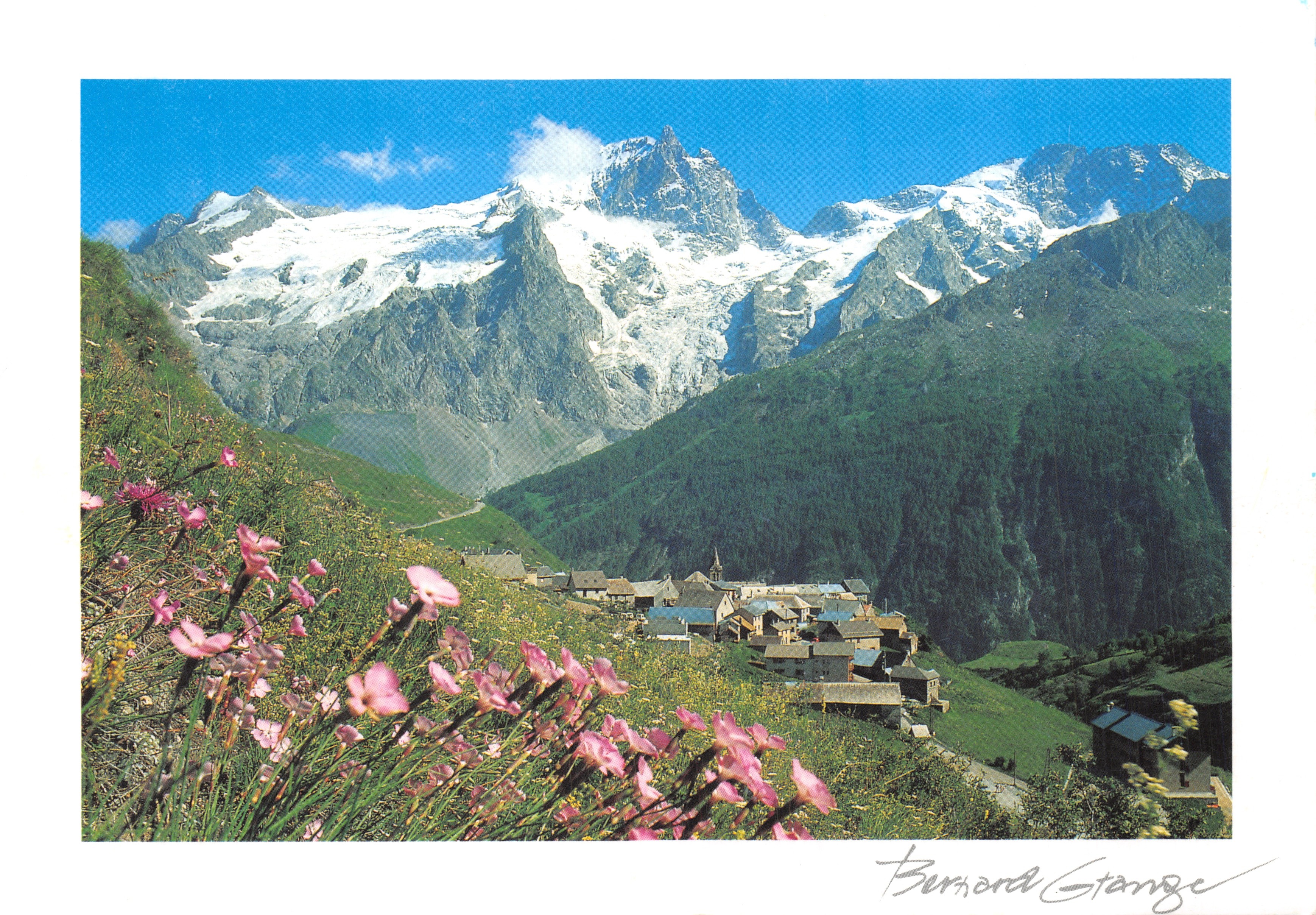 Montgenèvre — vue panoramique avec le Mont Blanc en arrière-plan — Édition Expo-Agrément N° 122, Bernard Grange