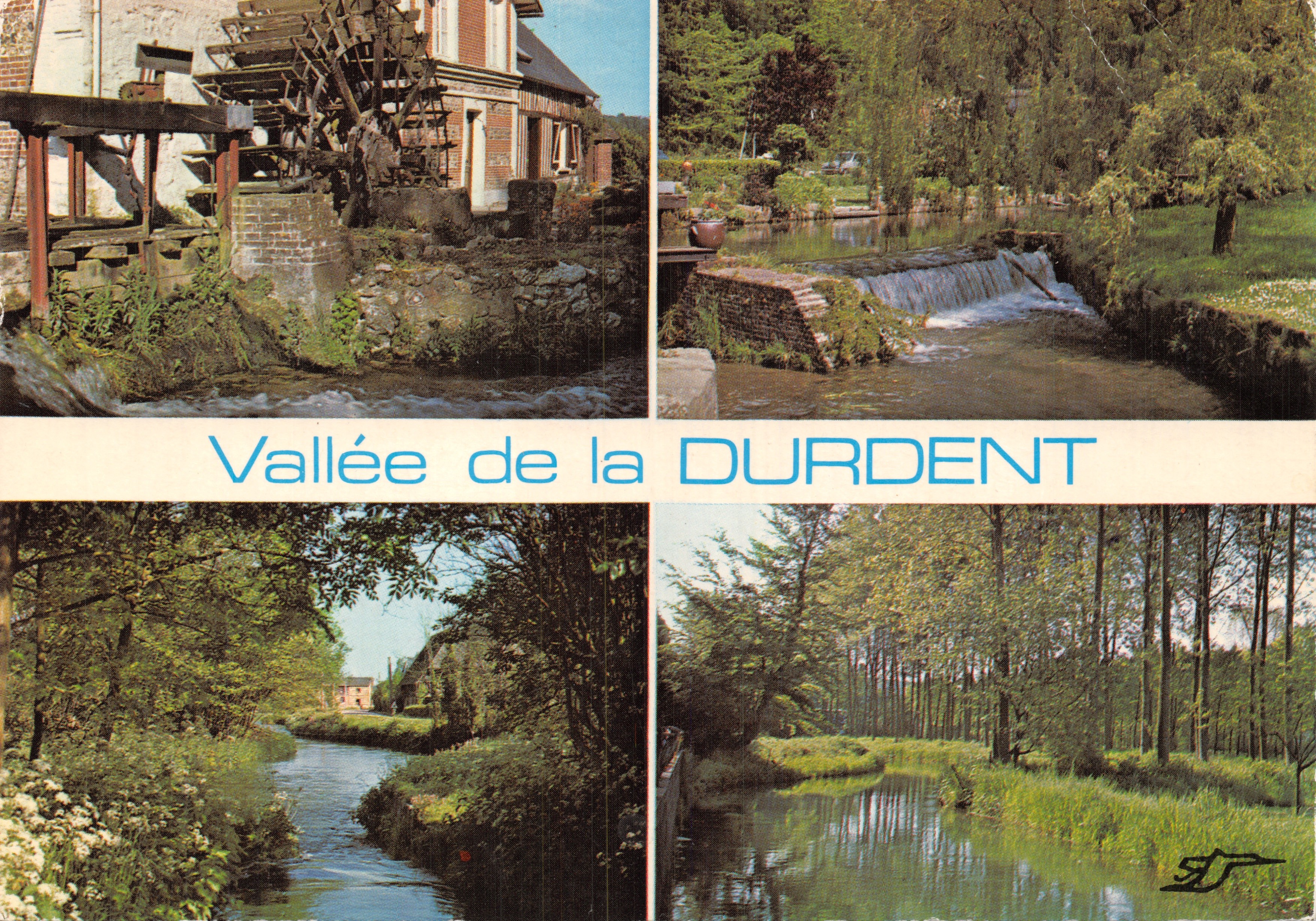 Vallée de la DURDENT — vue de la rivière, de son écluse et de son moulin à eau — éditeur : Image de France