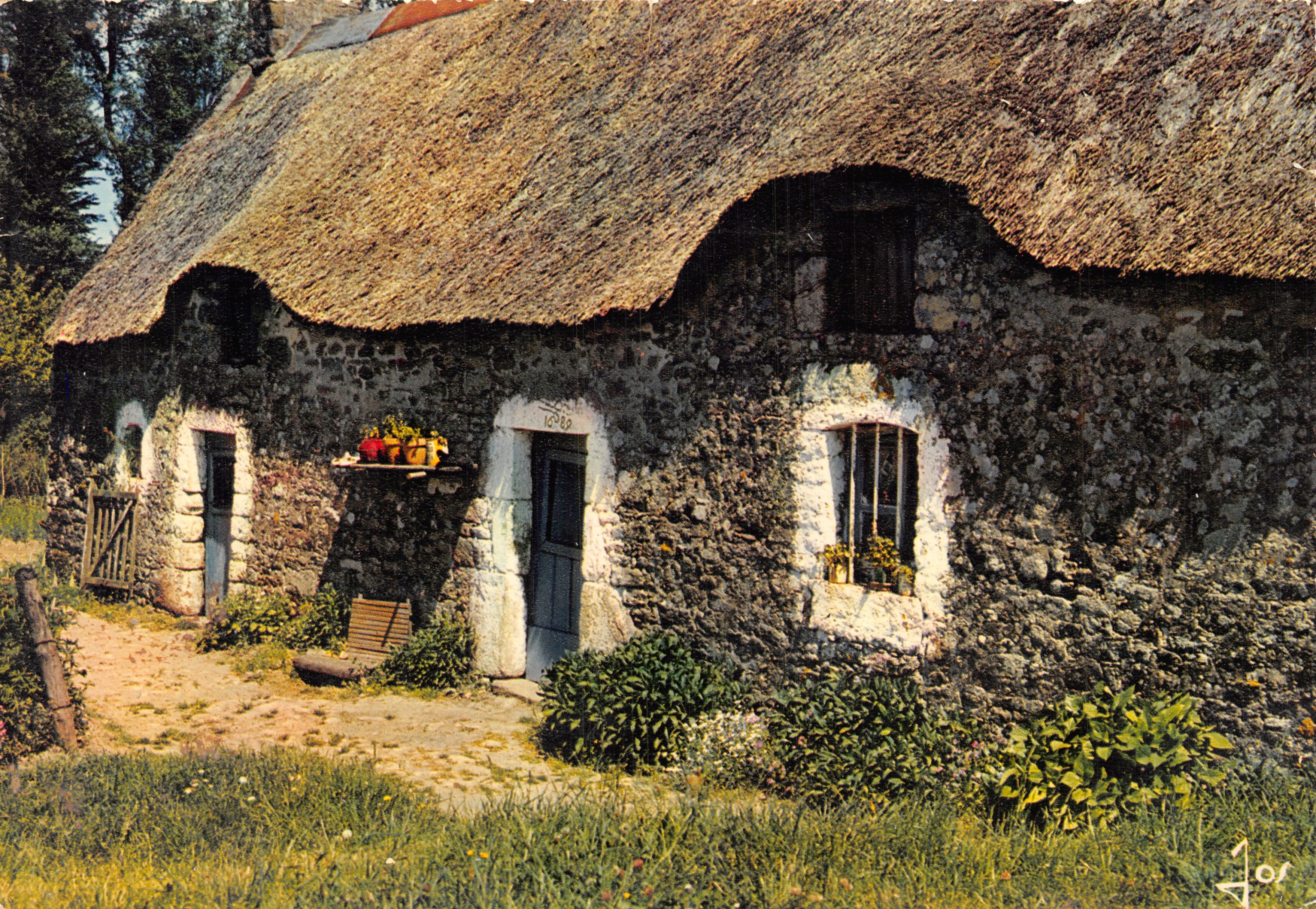 Maison en pierre à toit de chaume — Châteaulin — Éditions d'Art JOS