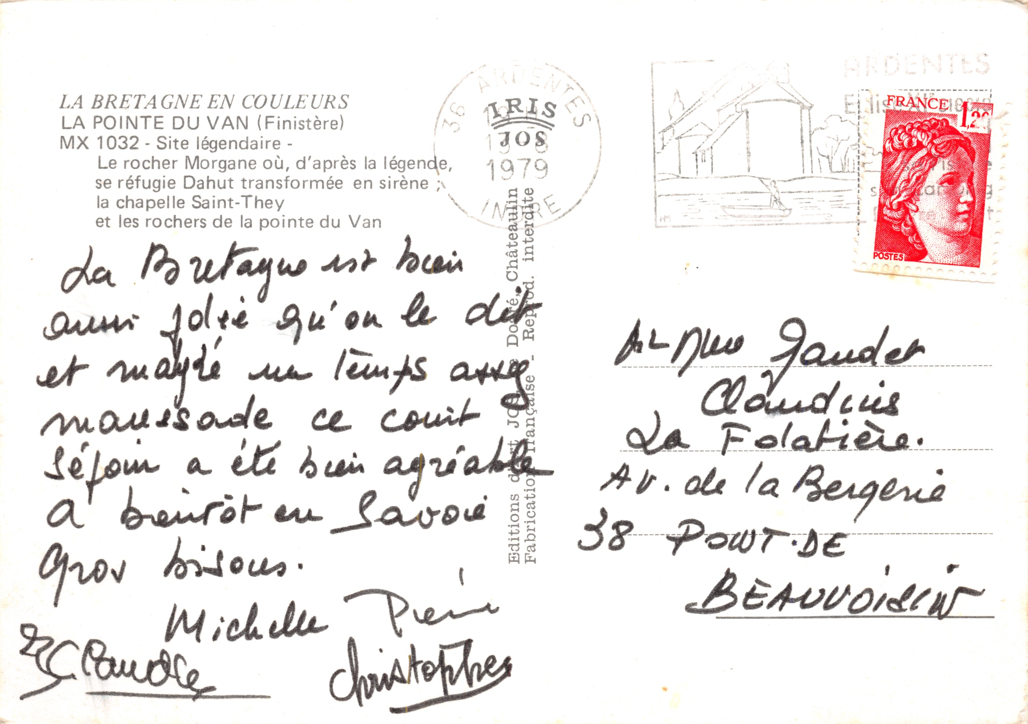 La Pointe du Van — chiesa di Saint-Théy e rocce — Editions ARDENTES — Verso