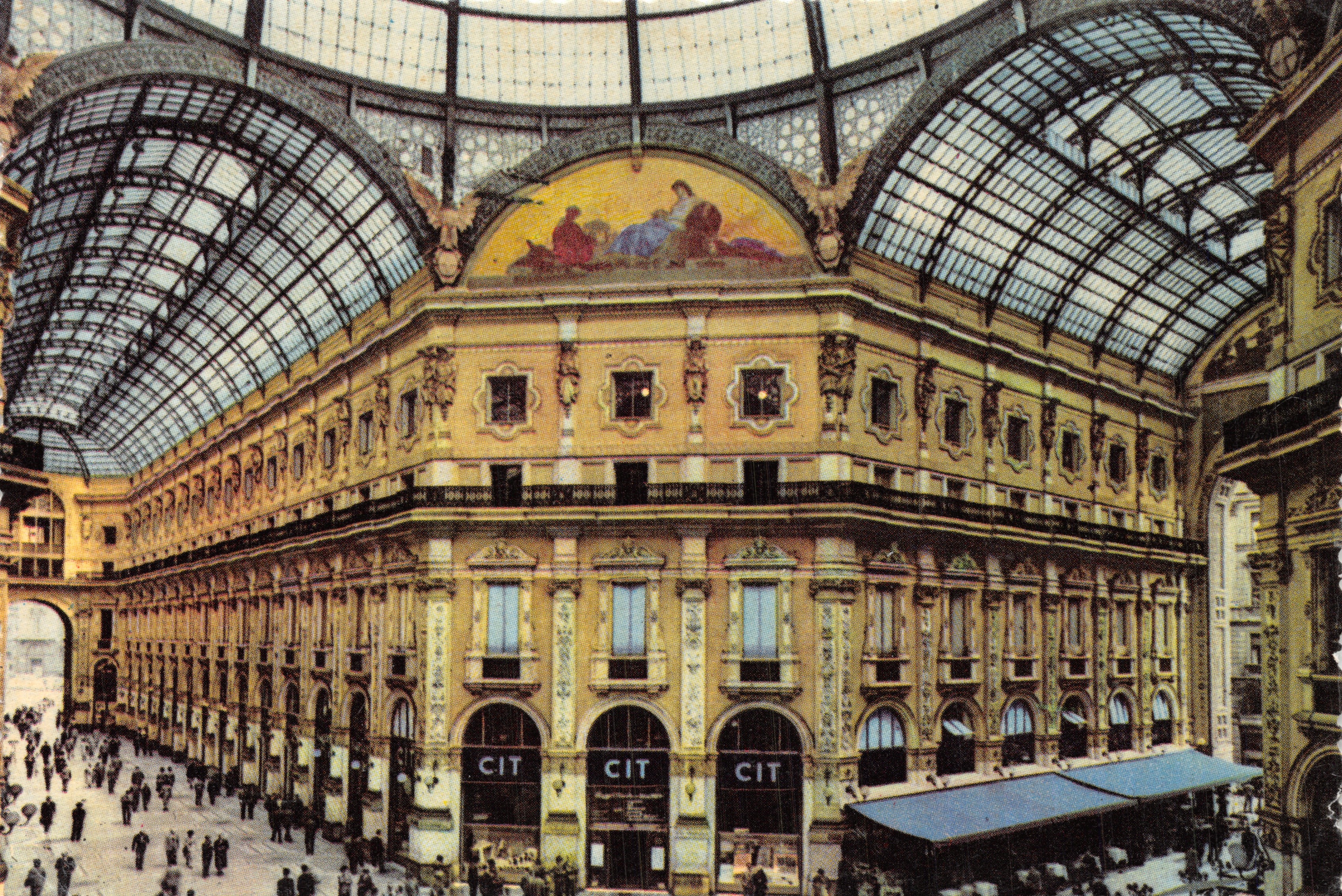 Galleria Vittorio Emanuele II — intérieur orné de mosaïque et de verrière — éditeur CIT