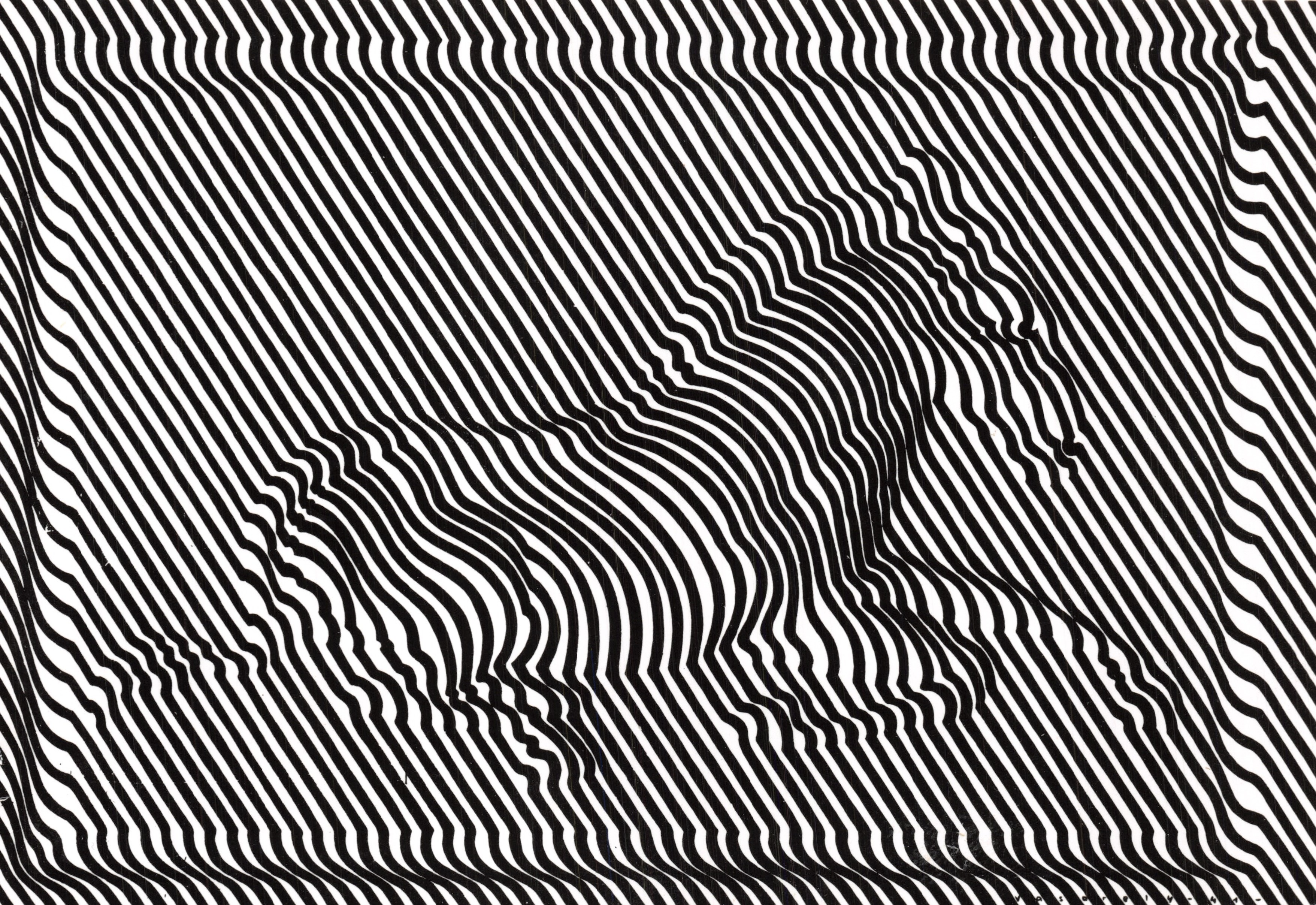 Zèbre — motif graphique — Vasarely, édition de Boulogne, n° 1272