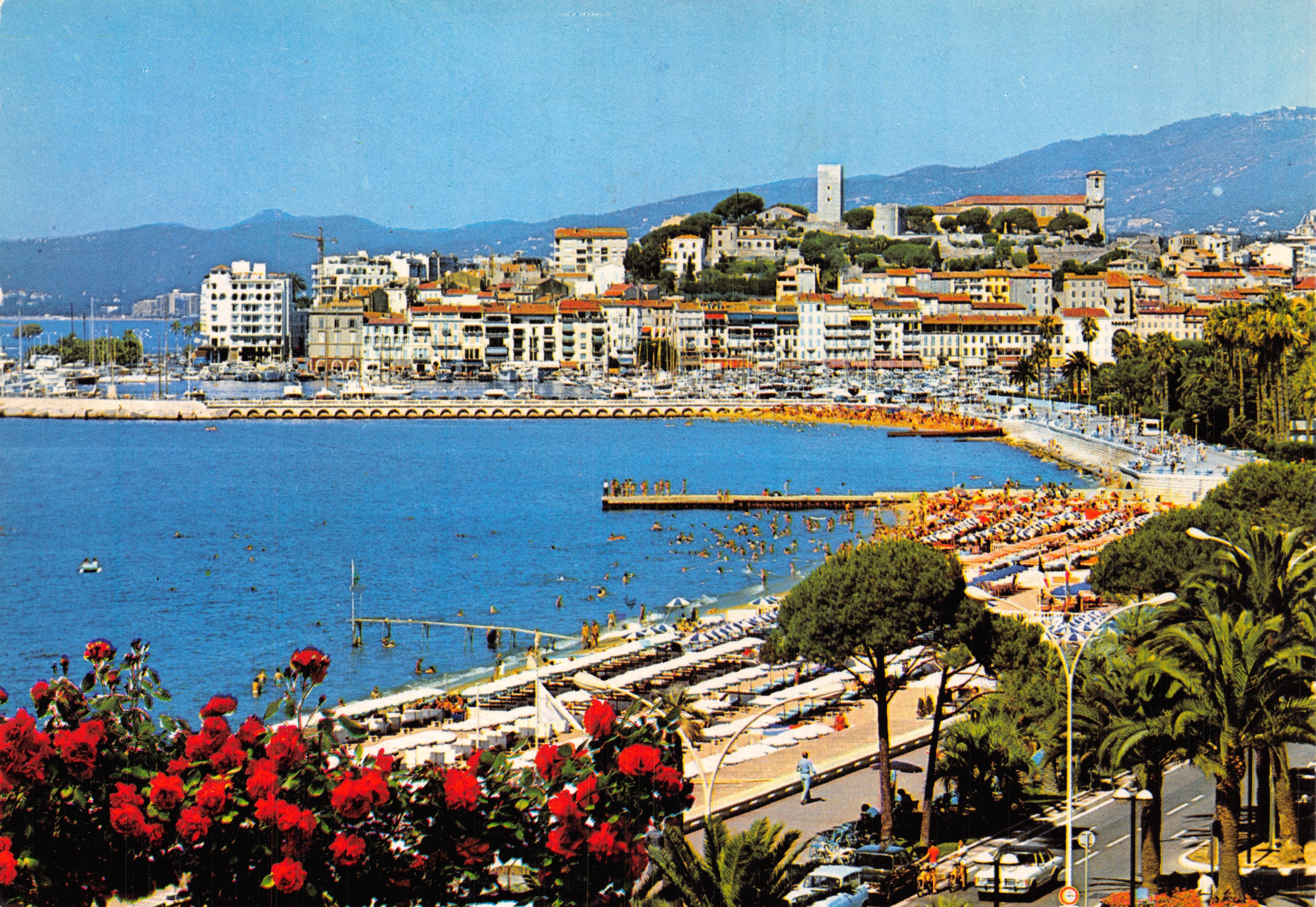 Cannes — Ansicht von La Croisette, im Hintergrund Le Suquet — Editions S.E.B.A. 8/574
