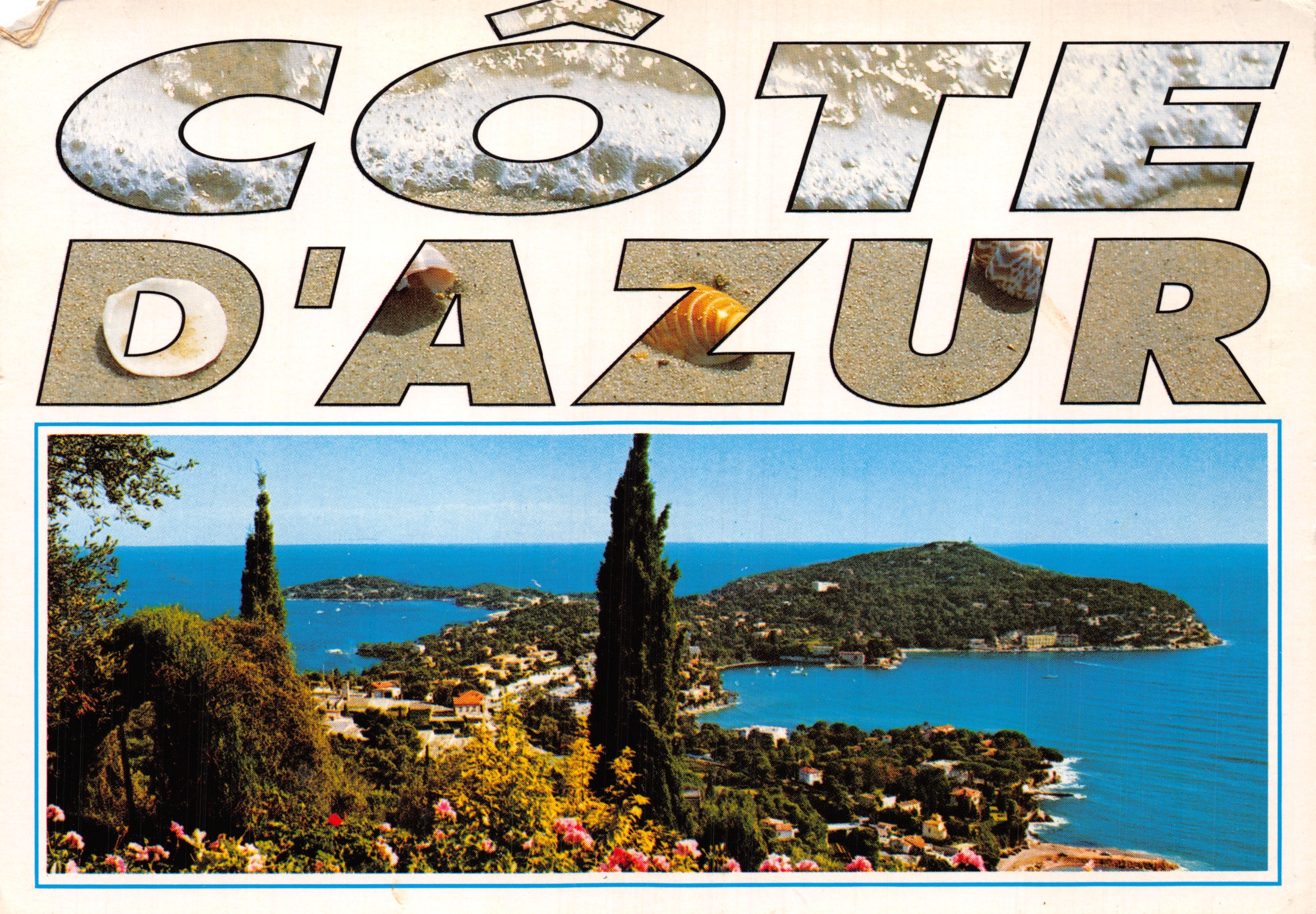 Côte d'Azur — vue panoramique d'une baie avec île — Les Editions Gilletta, n° 031