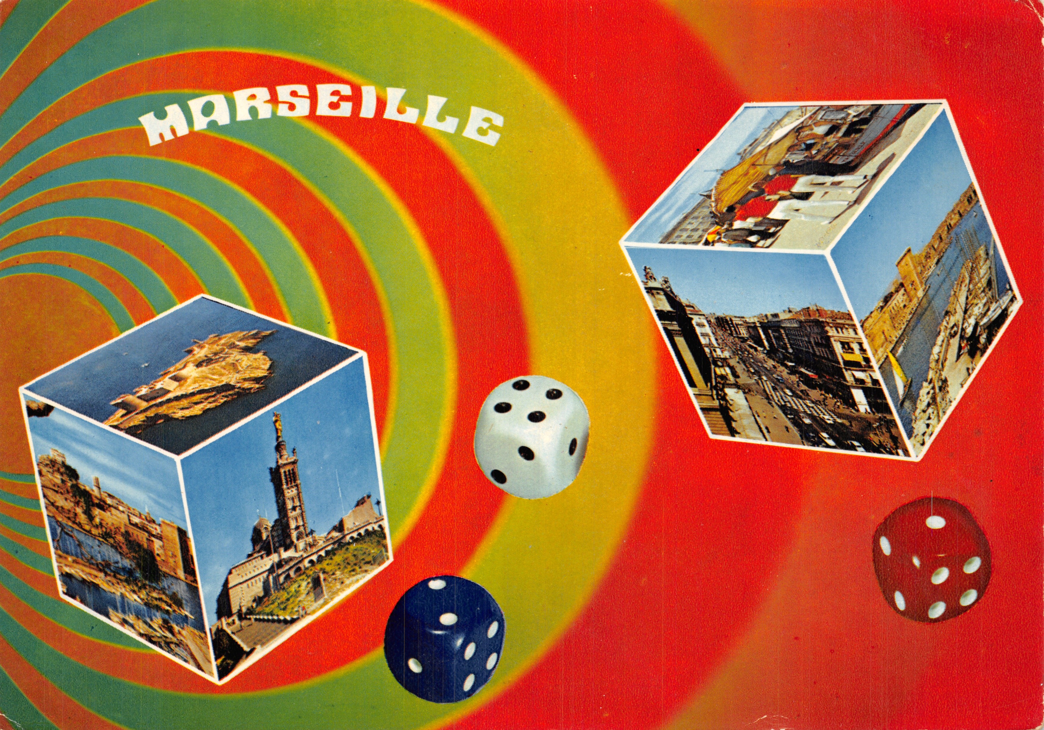 Marseille — vue sur la cité et les quais — Éditions HACHETTE