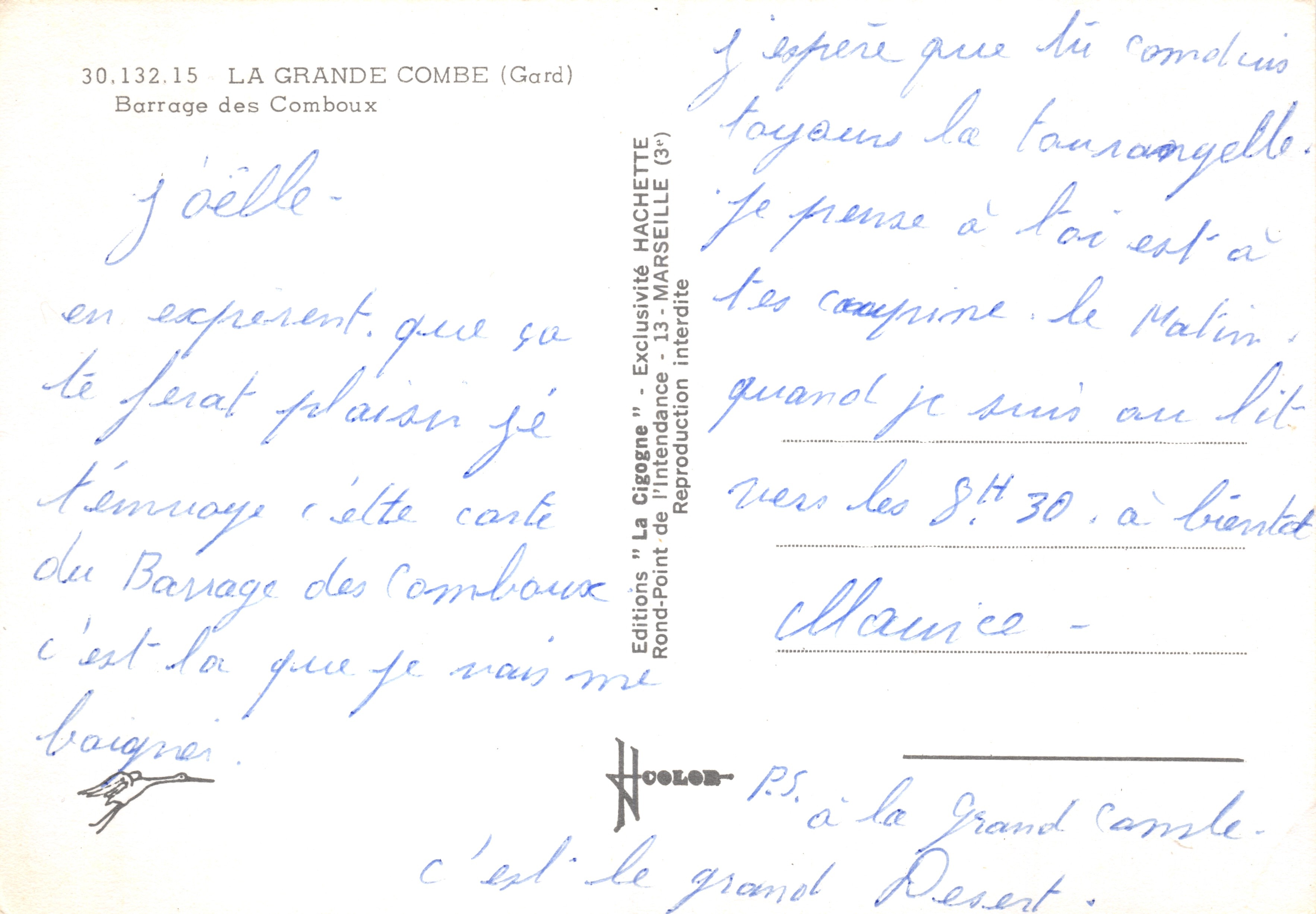 La Grande Combe (Gard) — Barrage des Comboux — Éditions Rond-Point de l'Intendance — Verso