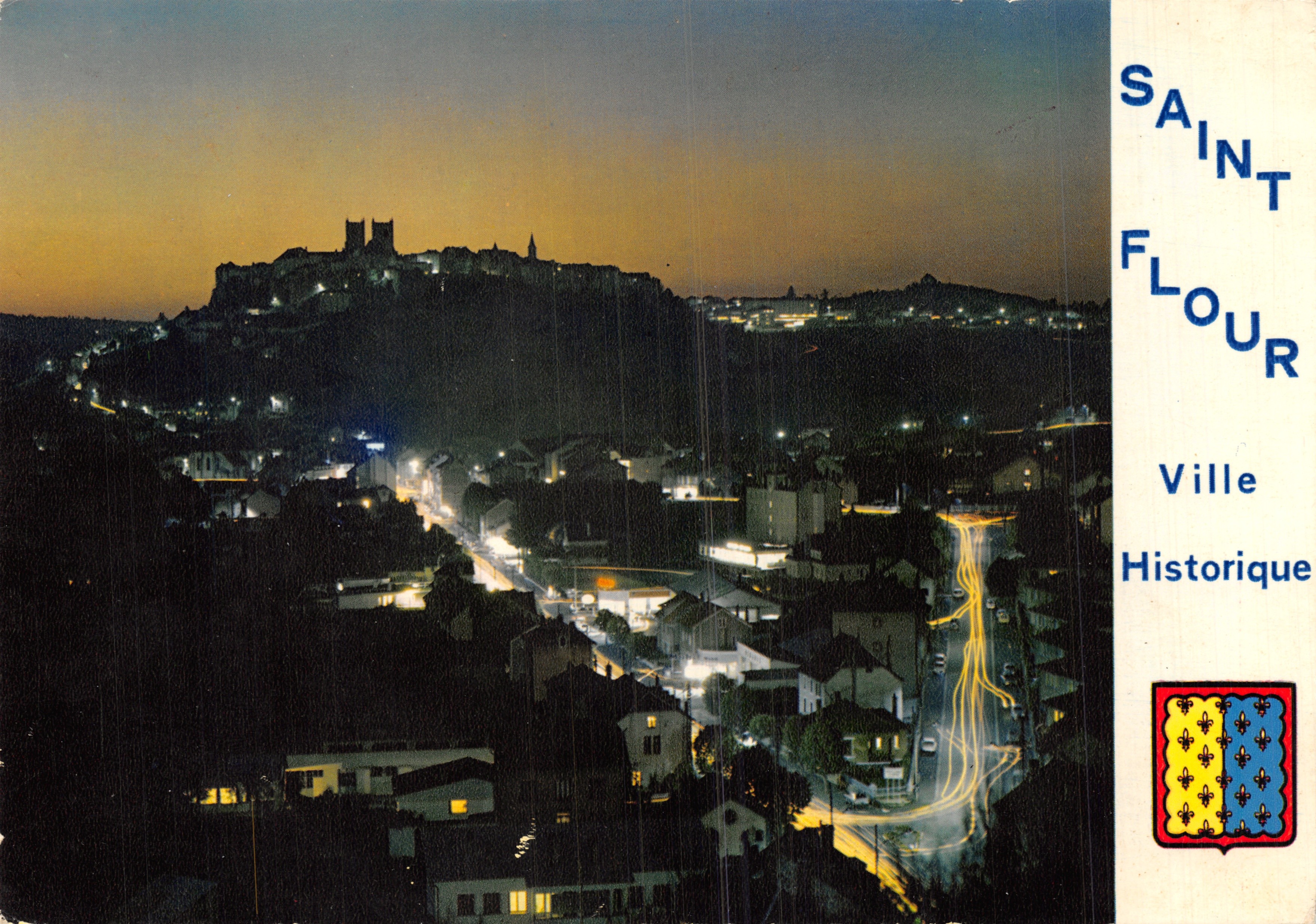 Saint-Flour — Ansicht der Nacht — Historische Stadt — Moderne Ausgaben & Vollständige Theaters