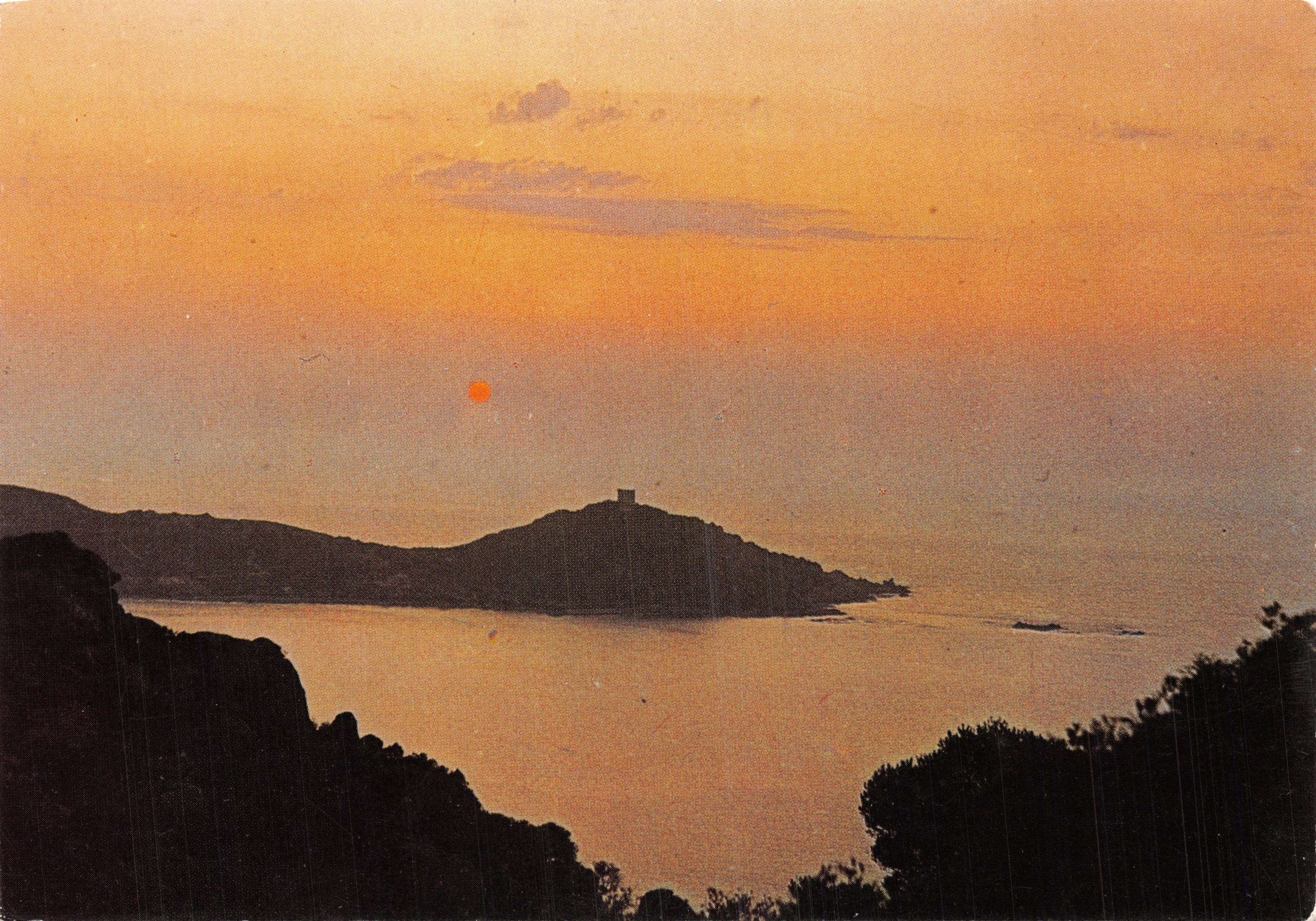 Sunset — view of Campomoro, Corsica — Editions KALLISTE, n°714