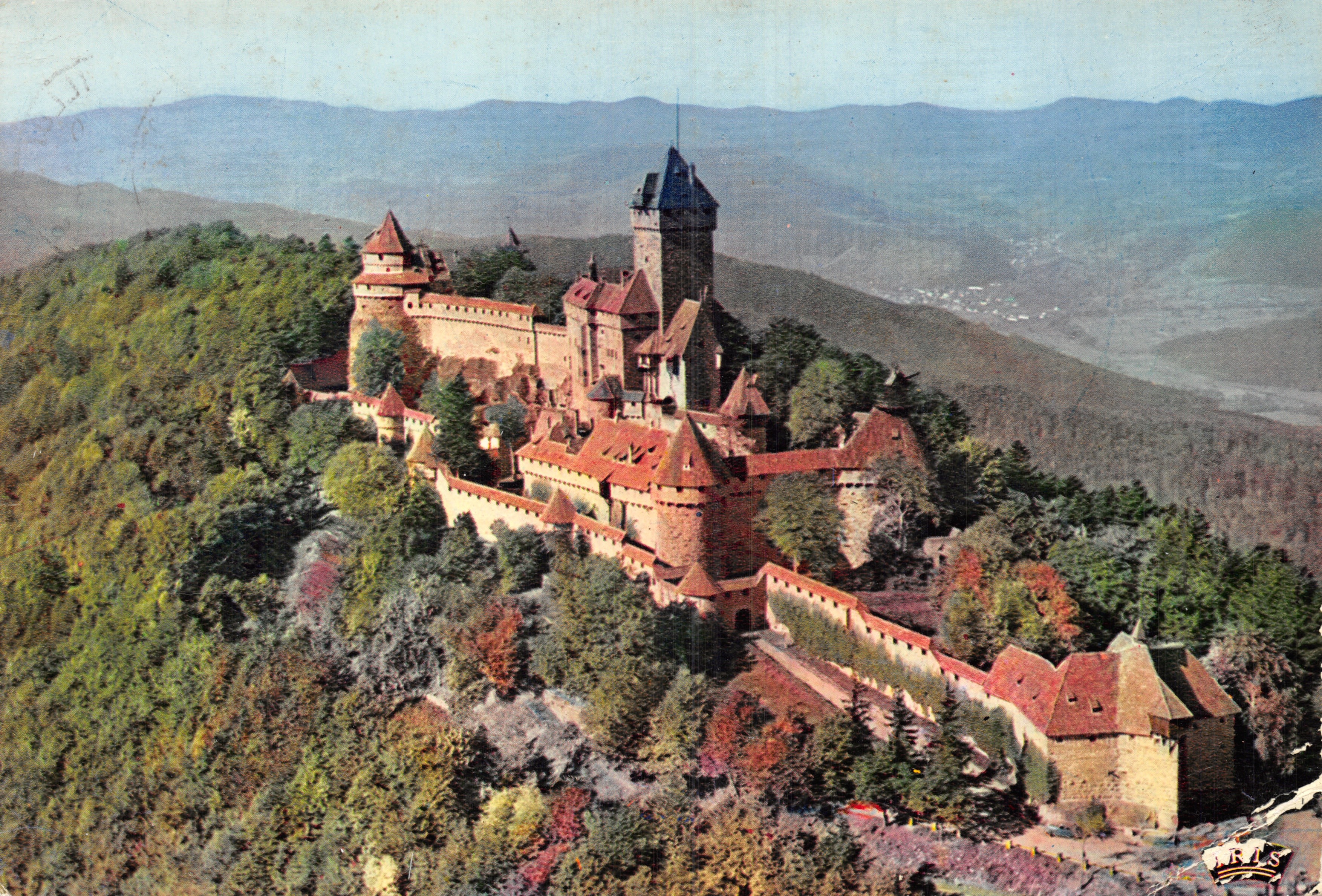Castle of Haut-Kœnigsbourg — aerial view — Editions "La Cigogne"