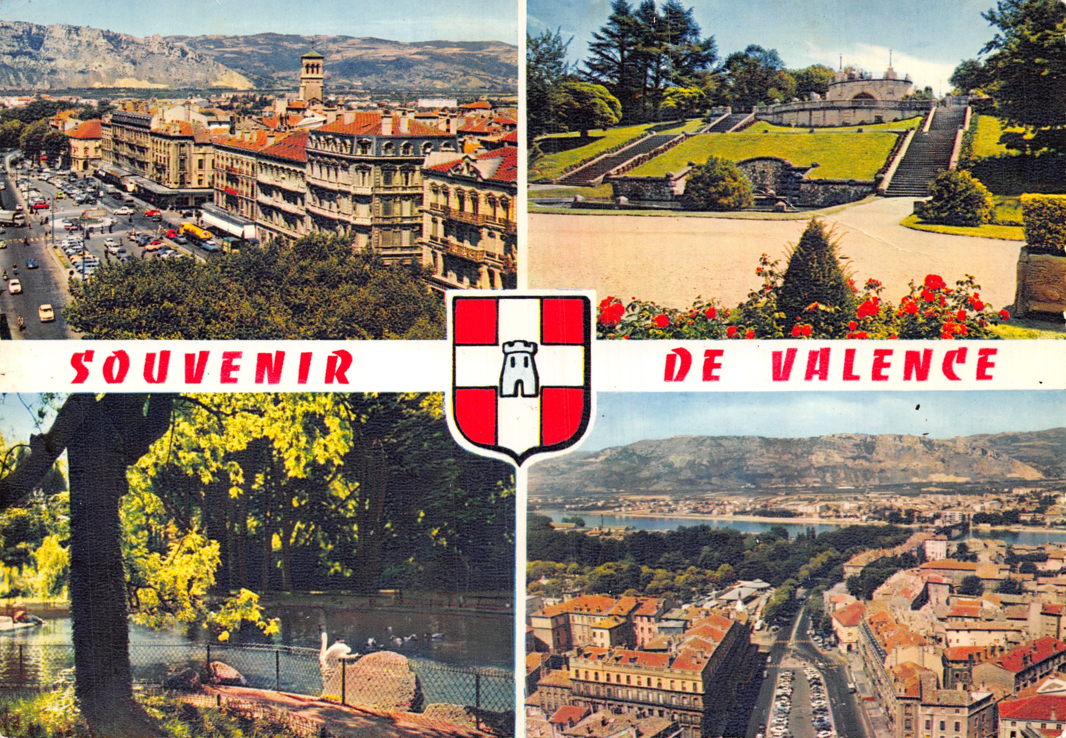 Vista aerea di Valence — Ricordo di Valence — Editore LUMICAP