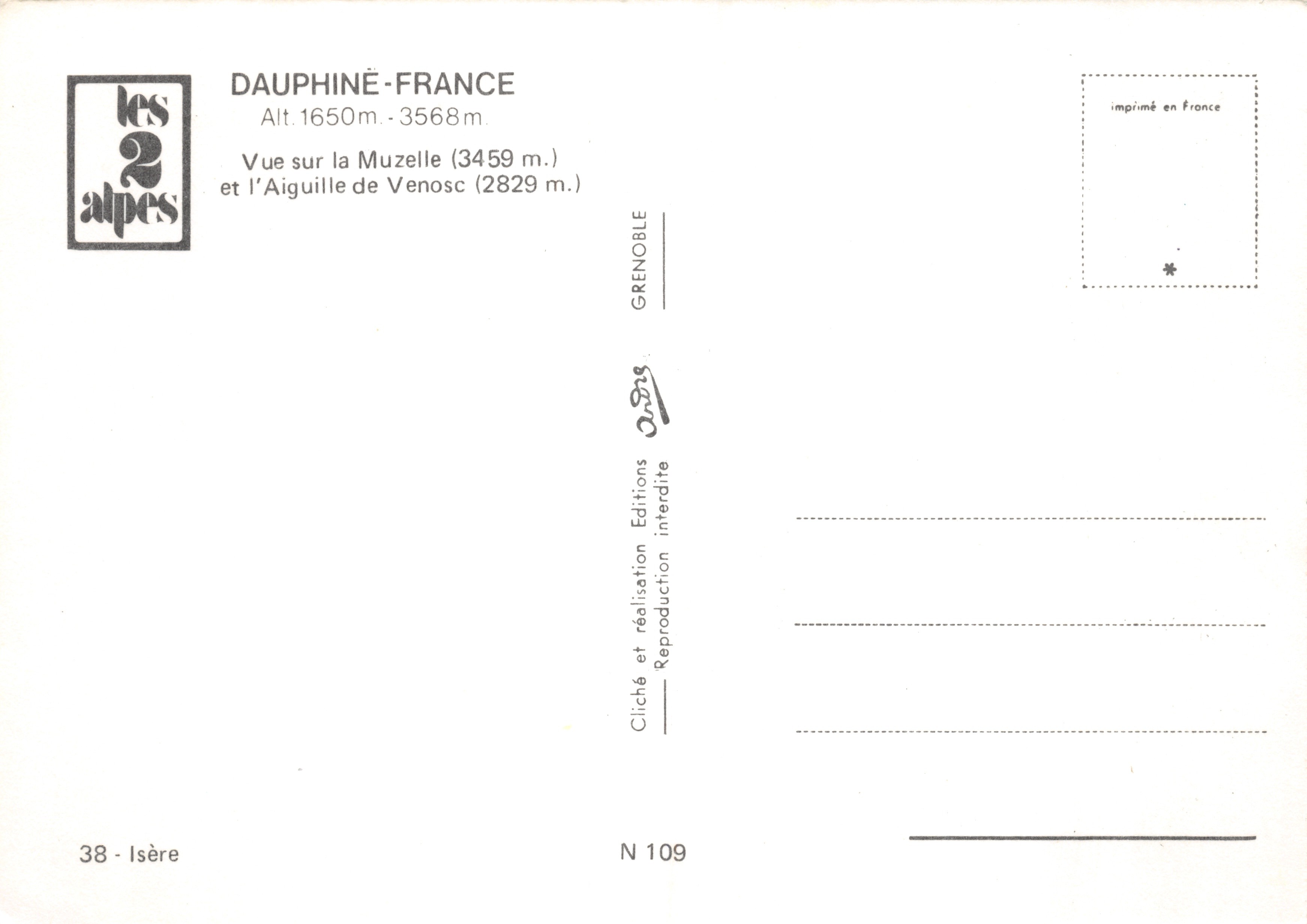Les 2 Alpes — Vue sur la Muzelle et l’Aiguille de Venosc — Éditions Les 2 Alpes — Reverso