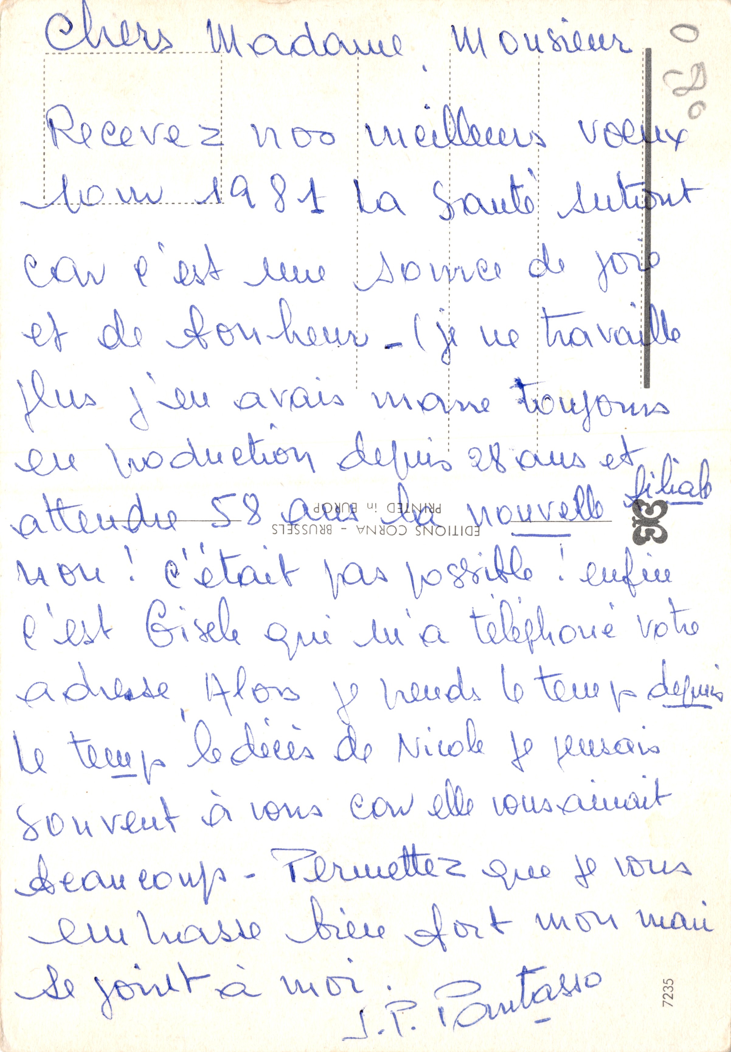 Kinderen op een slee — Winterlandschap — Éditions Corna, Brussel — Achterkant
