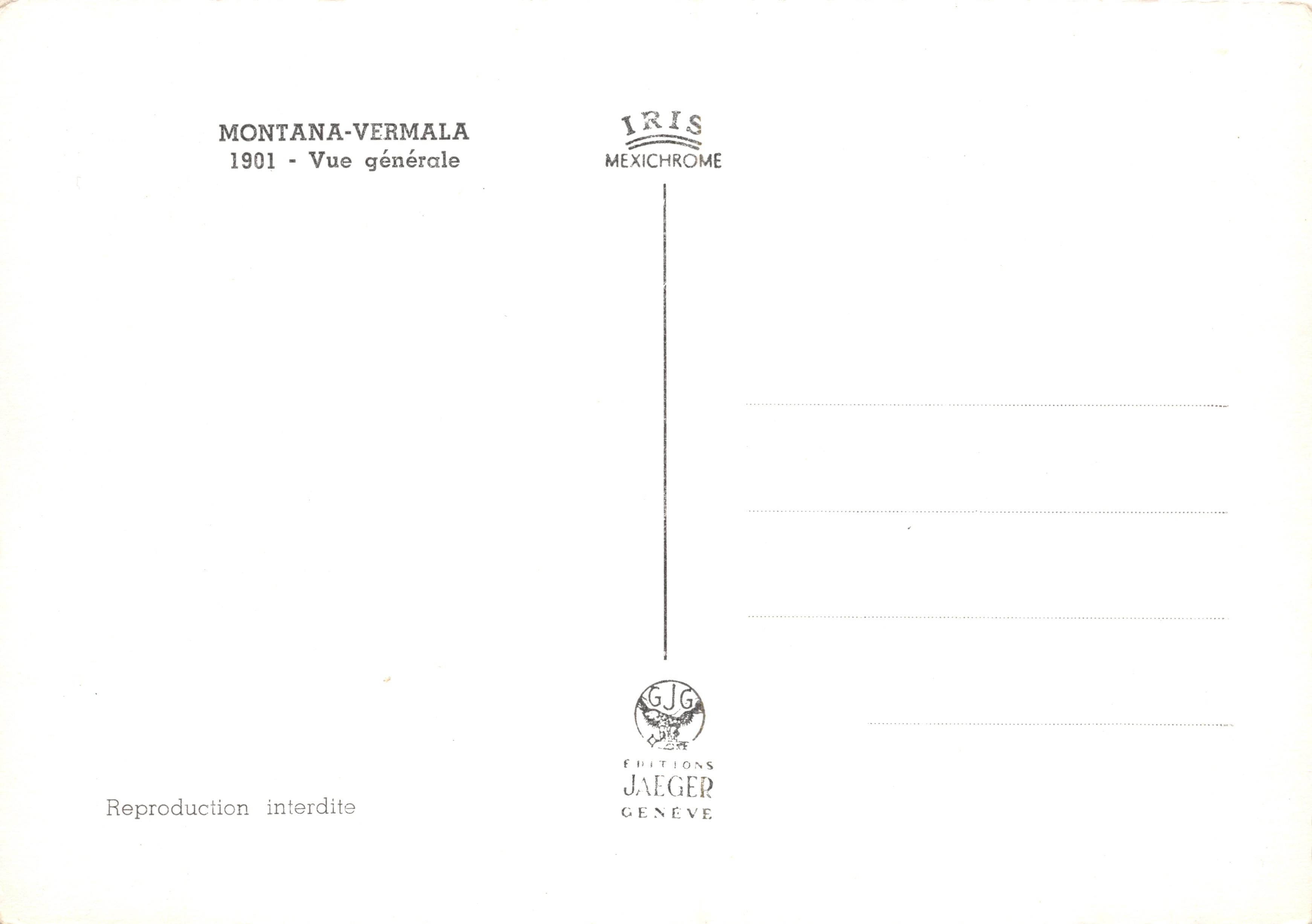 Montana-Vermala — vue générale — Éditions Jaeger, Genève — Reverso