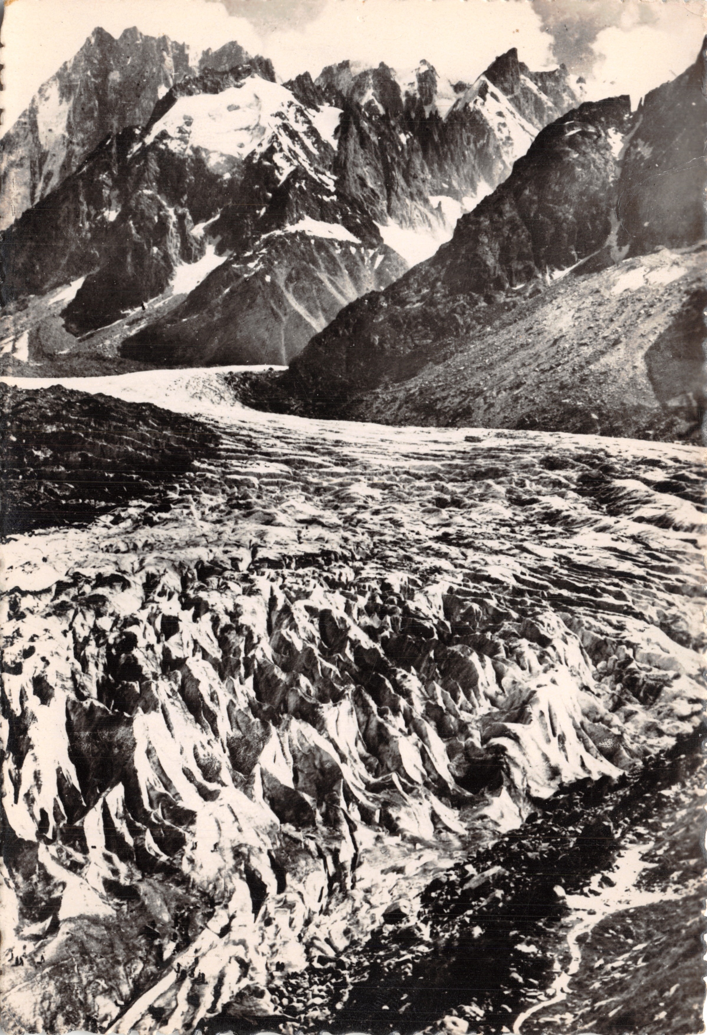 Chamonix-Mont-Blanc — La Mer de Glace et les Grandes Jorasses — Édition Gil, Annecy