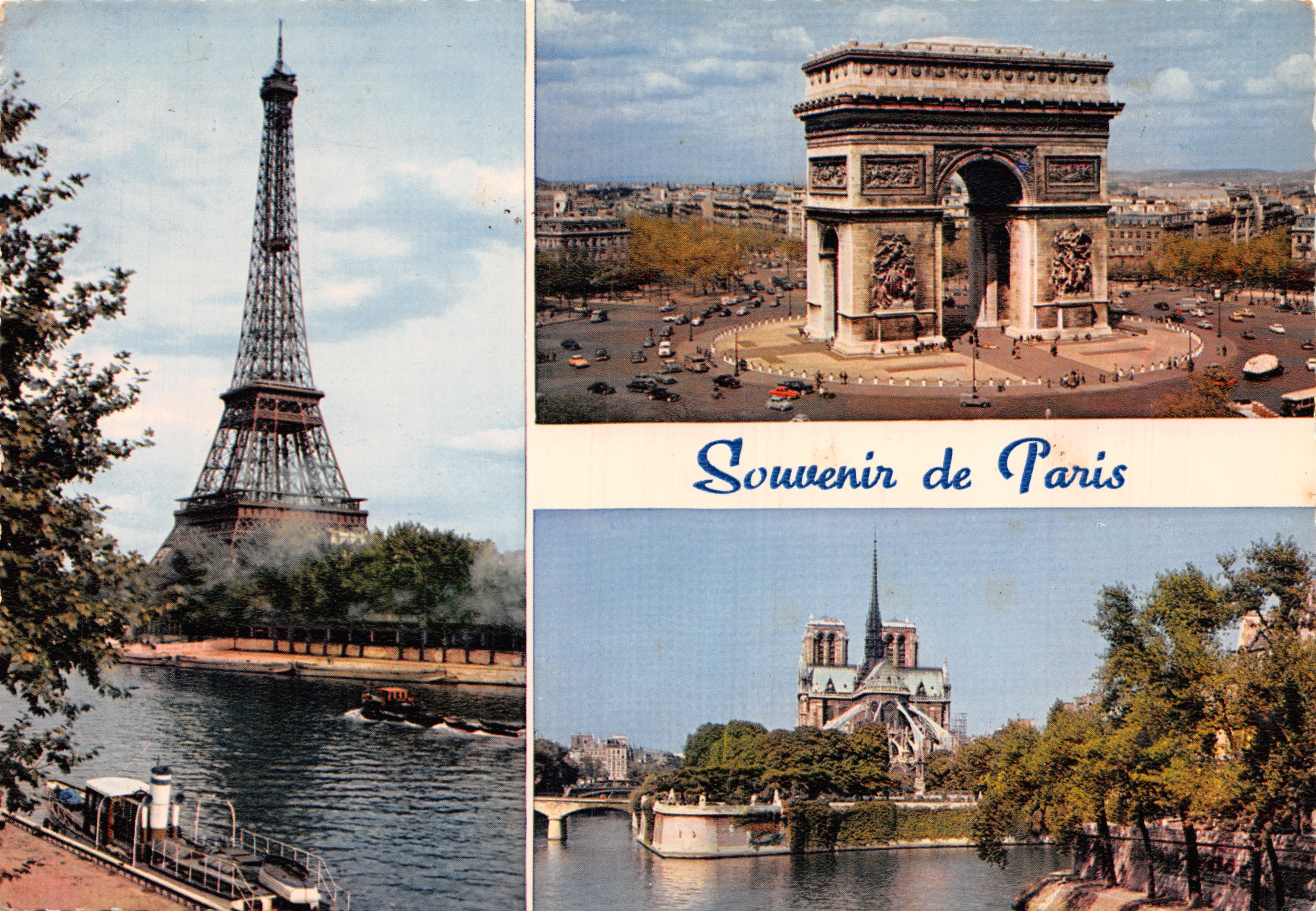 París — Torre Eiffel, Arco de Triunfo, Notre-Dame — Recuerdo de París, Ediciones Mexichrome