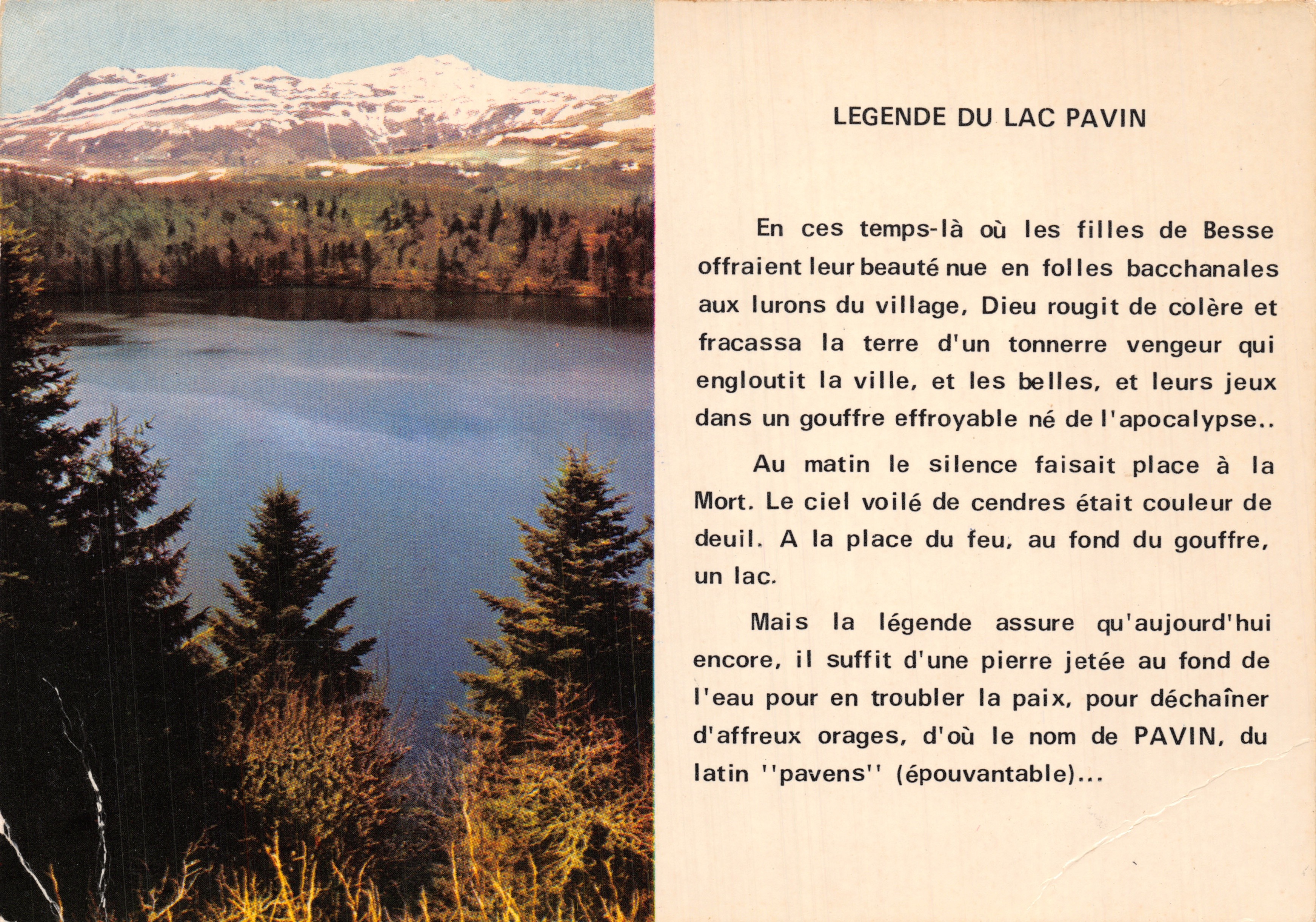 Lago Pavin — vista del lago y de las montañas nevadas — Éditions du LYS, AO-544