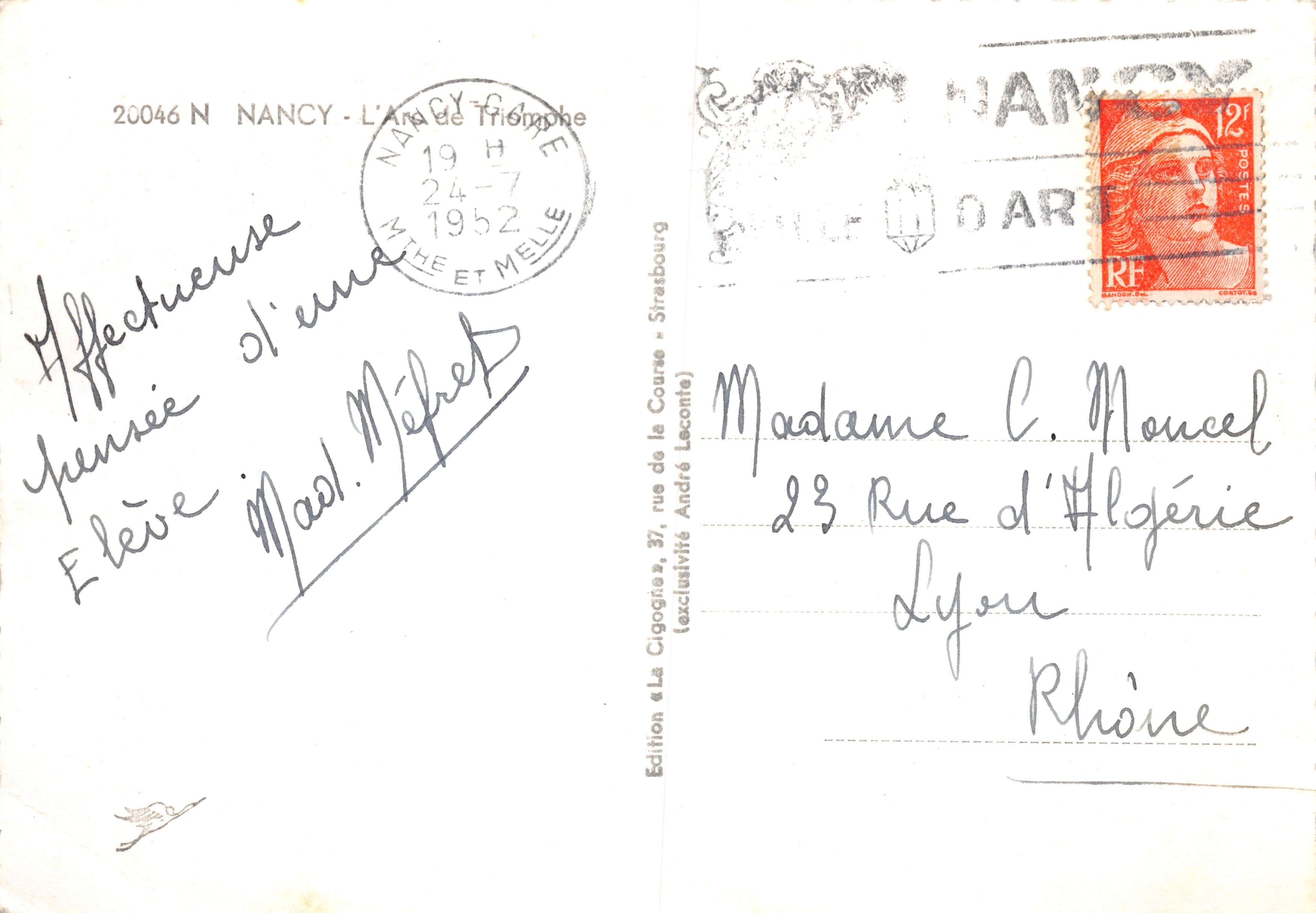 Nancy — De Triomfboog — Editie « La Cigogne » — Achterkant