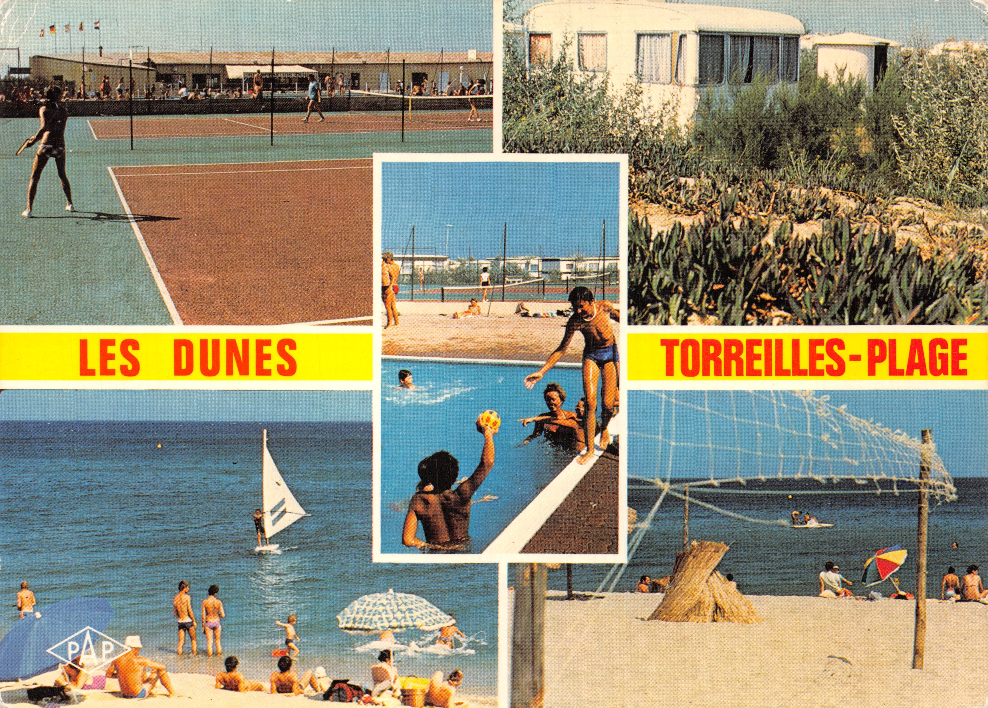 Les Dunes — Camping-Caravaning à Torreilles-Plage — Éditions S. Audumares, Perpignan