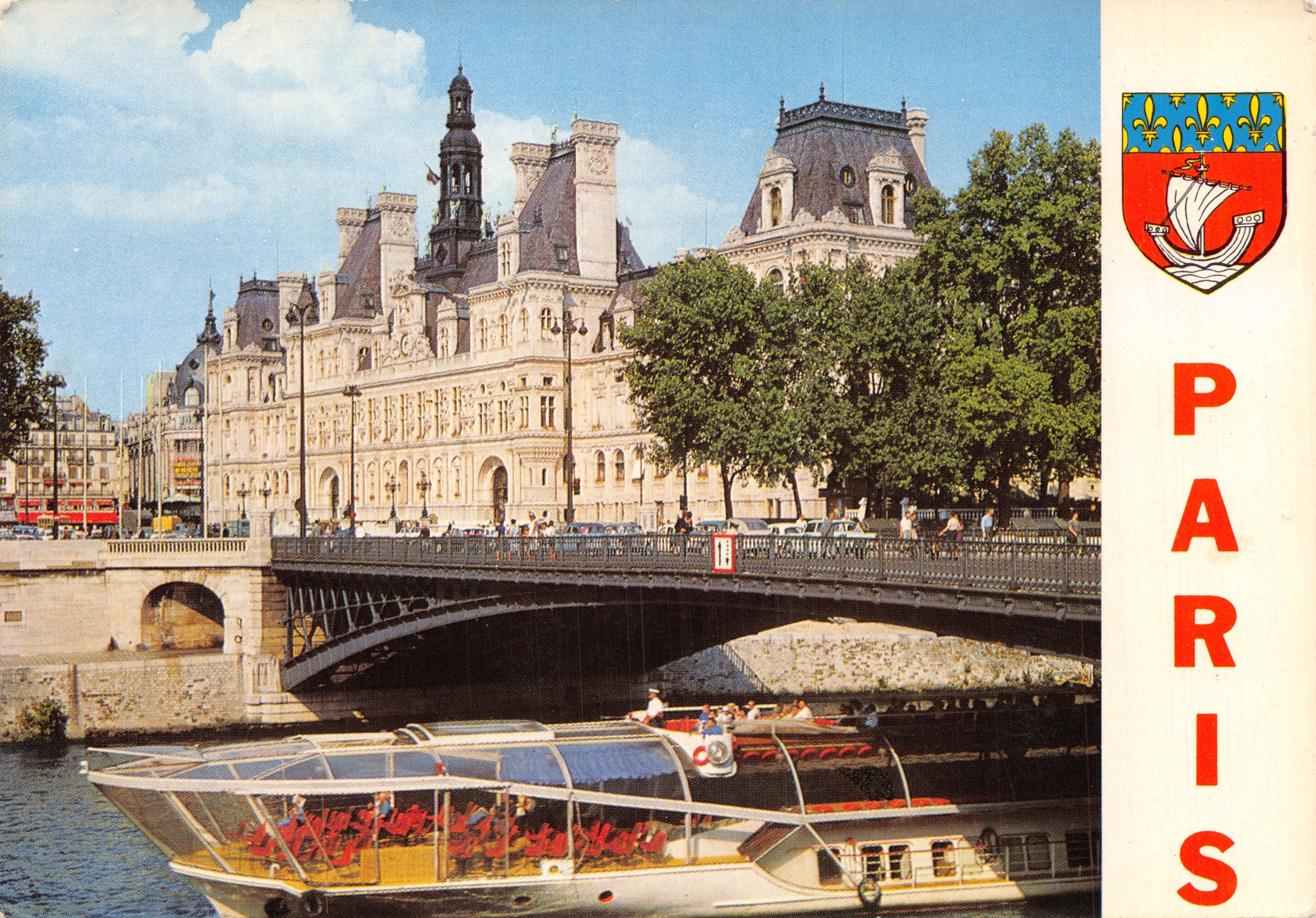 Paris — vue du Pont d'Arcole et du Palais de Justice — éditeur ALFA 55 bis, Rue de Maillot, Paris