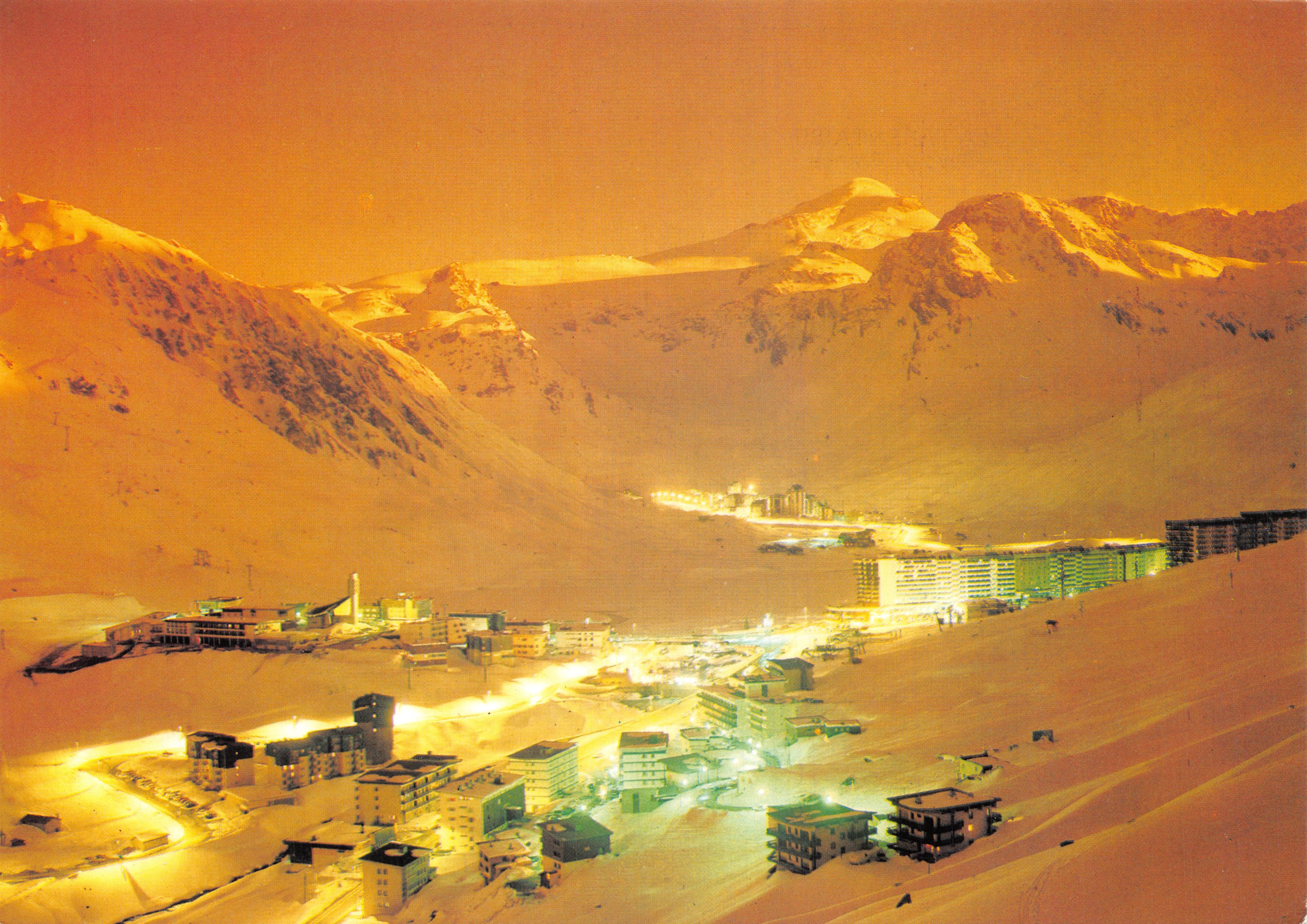 Puesta de sol sobre TIGNES - VAL CLARET (3656 m.) — La Grande Motte — editor LA TARENTAISE, Savoie - Francia