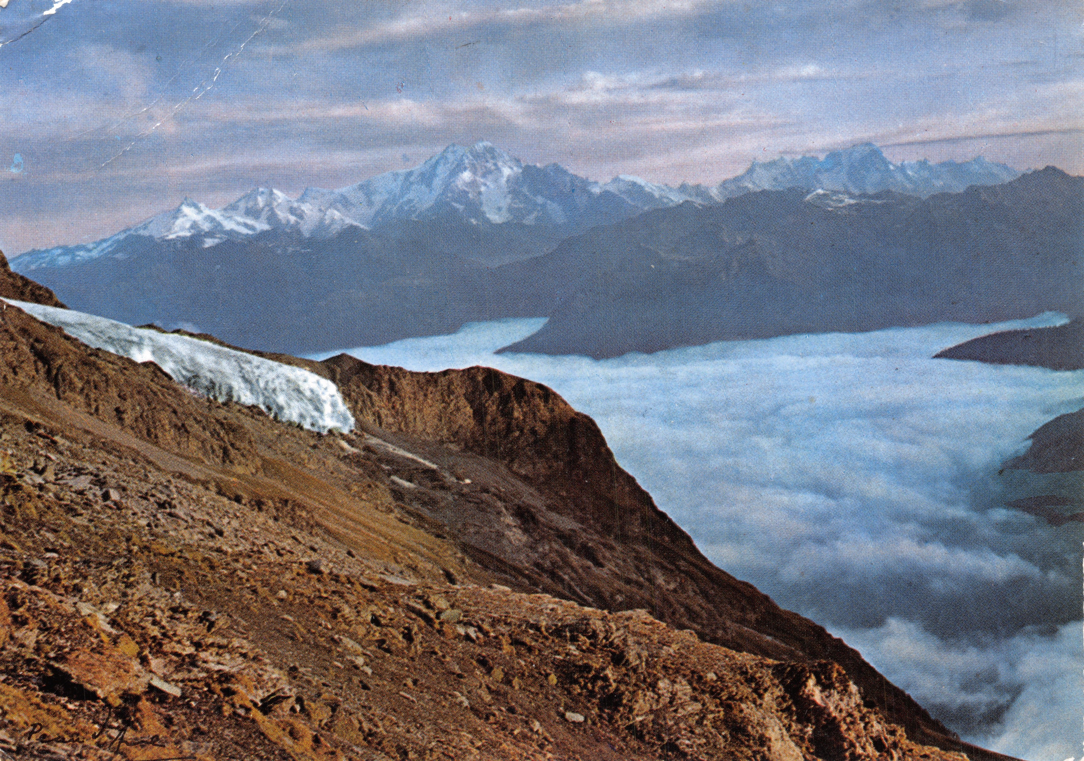 Zonsondergang over een zee van wolken — uitzicht op de Tarentaise, keten van de Mont-Blanc — Télé Editions