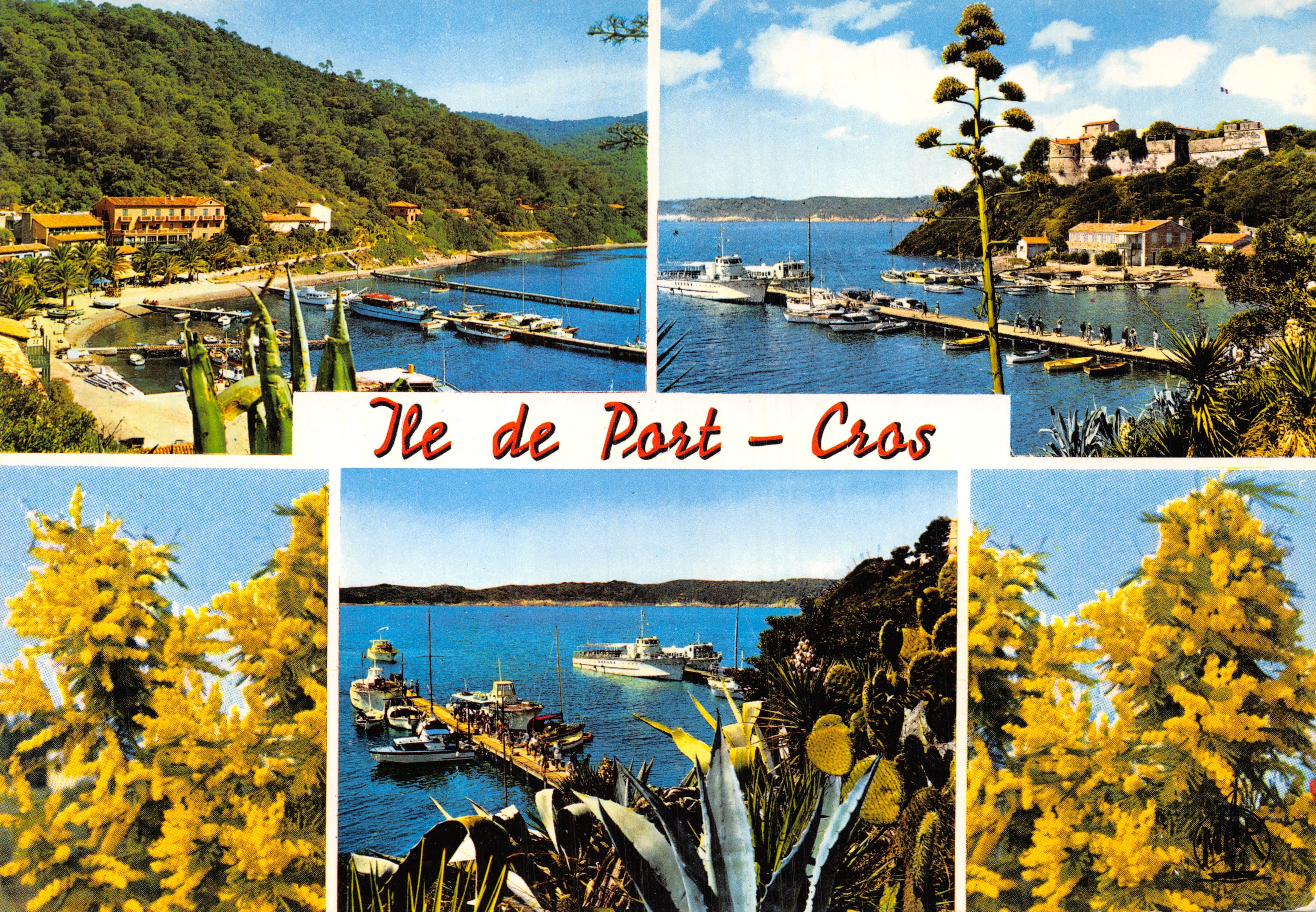 Ile de Port-Cros — vista del puerto, faro y flores — Les Éditions de la Côte d'Azur
