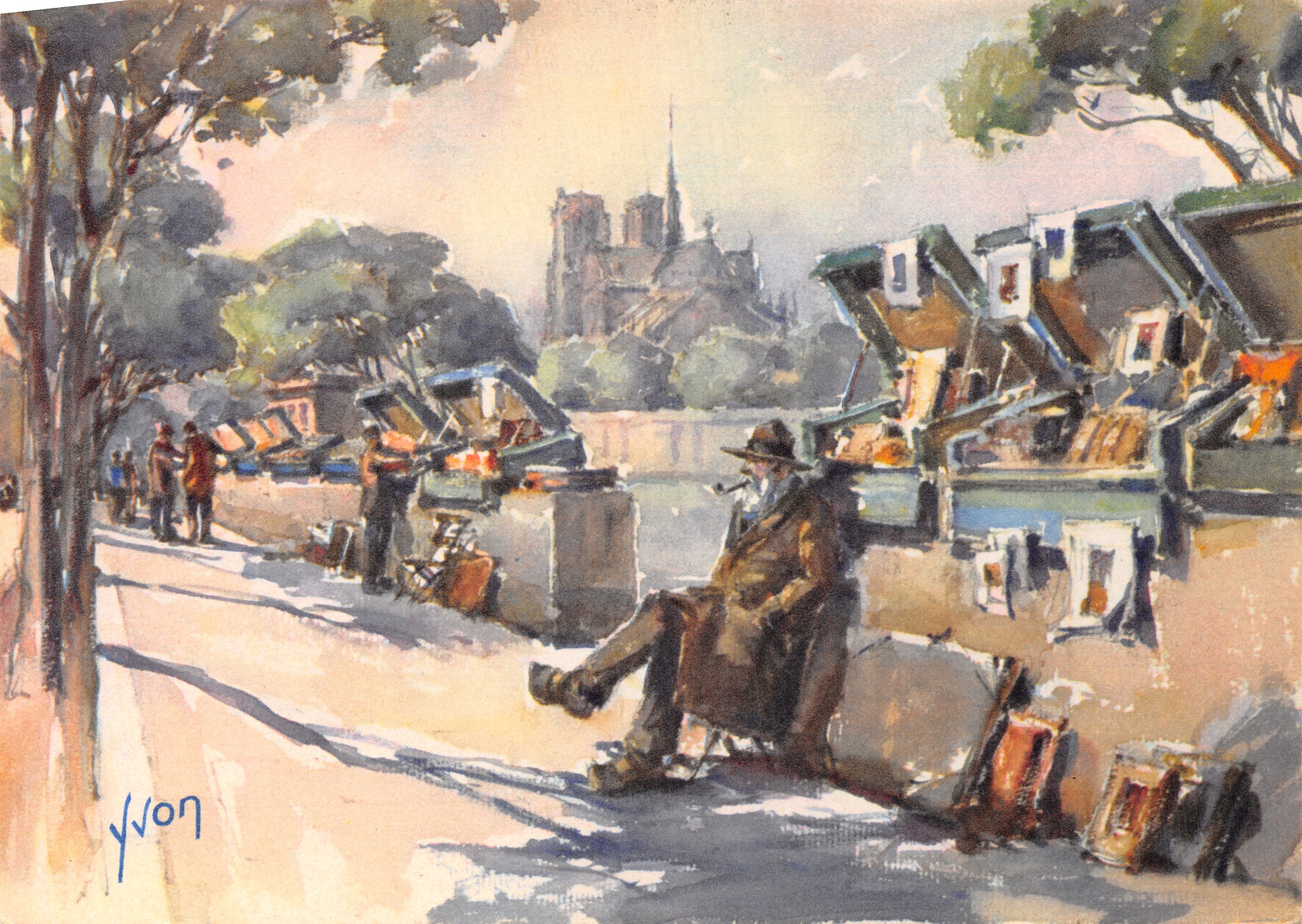 París... Paseo — Los vendedores de libros en los muelles — Éditions d'Art YVON