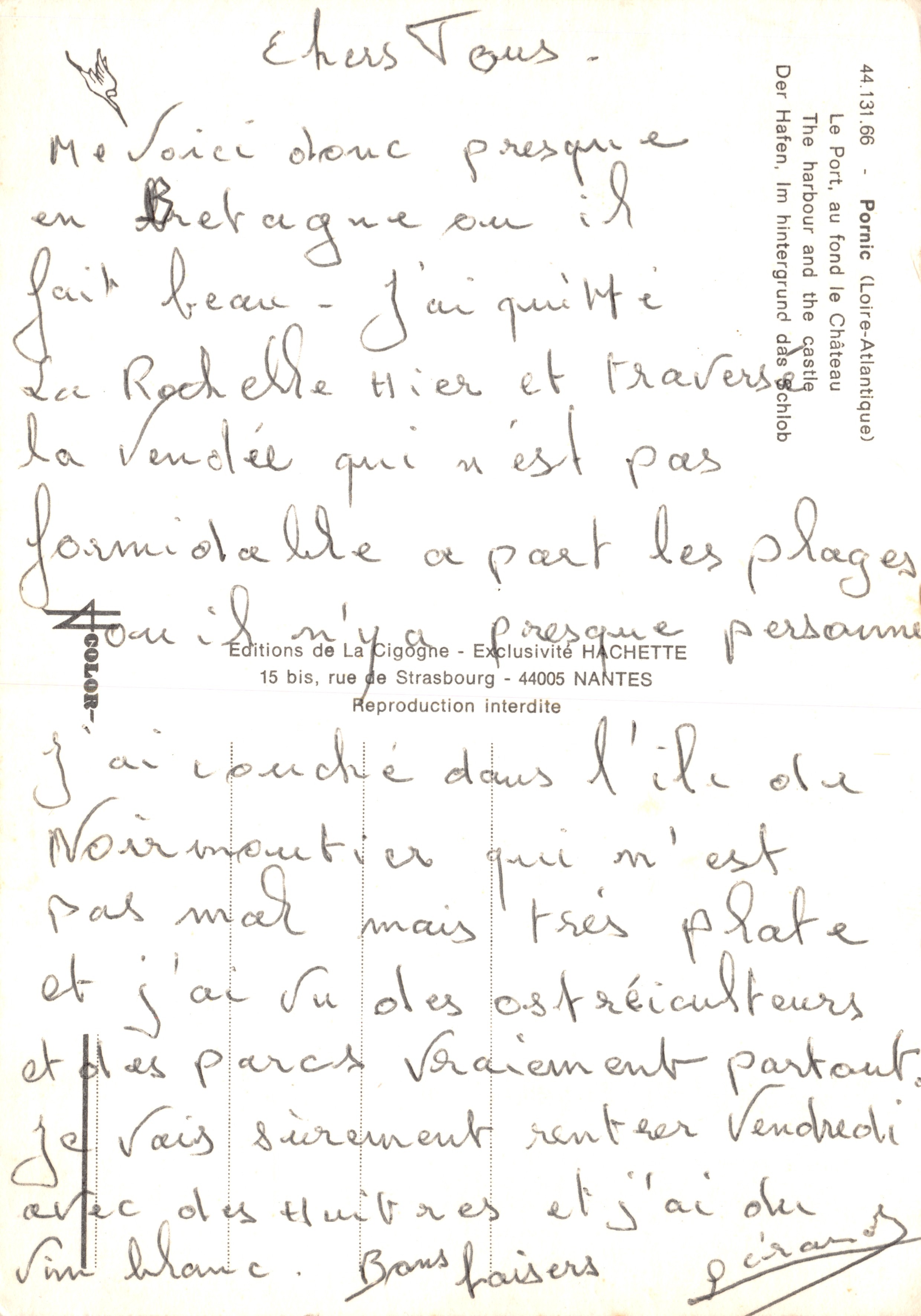 Port de Pornic — Château au fond — Éditions de La Cigogne — Reverso