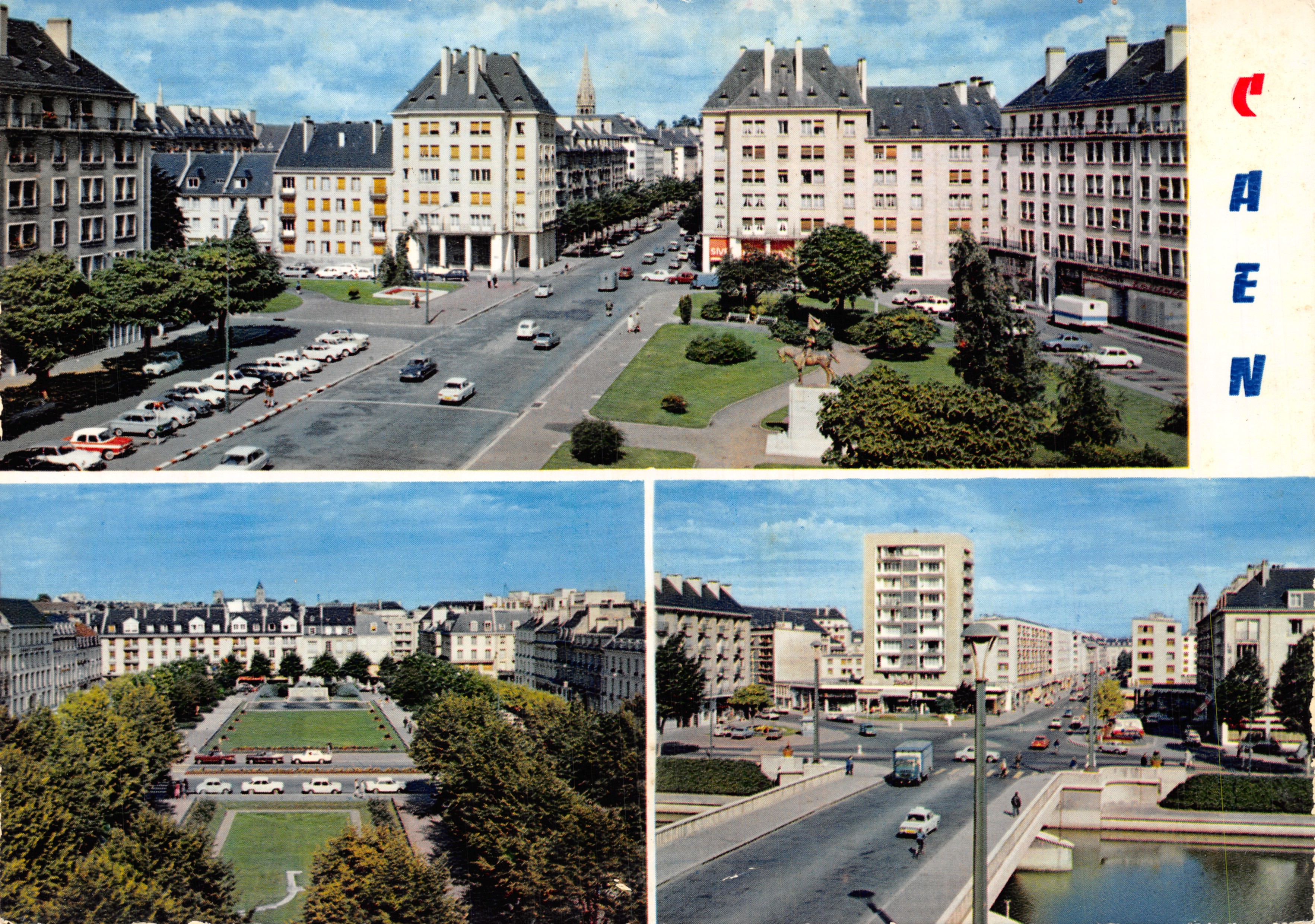 Caen — vue de la Place de la République et du Pont de Vaucelles — Éditions GREFF