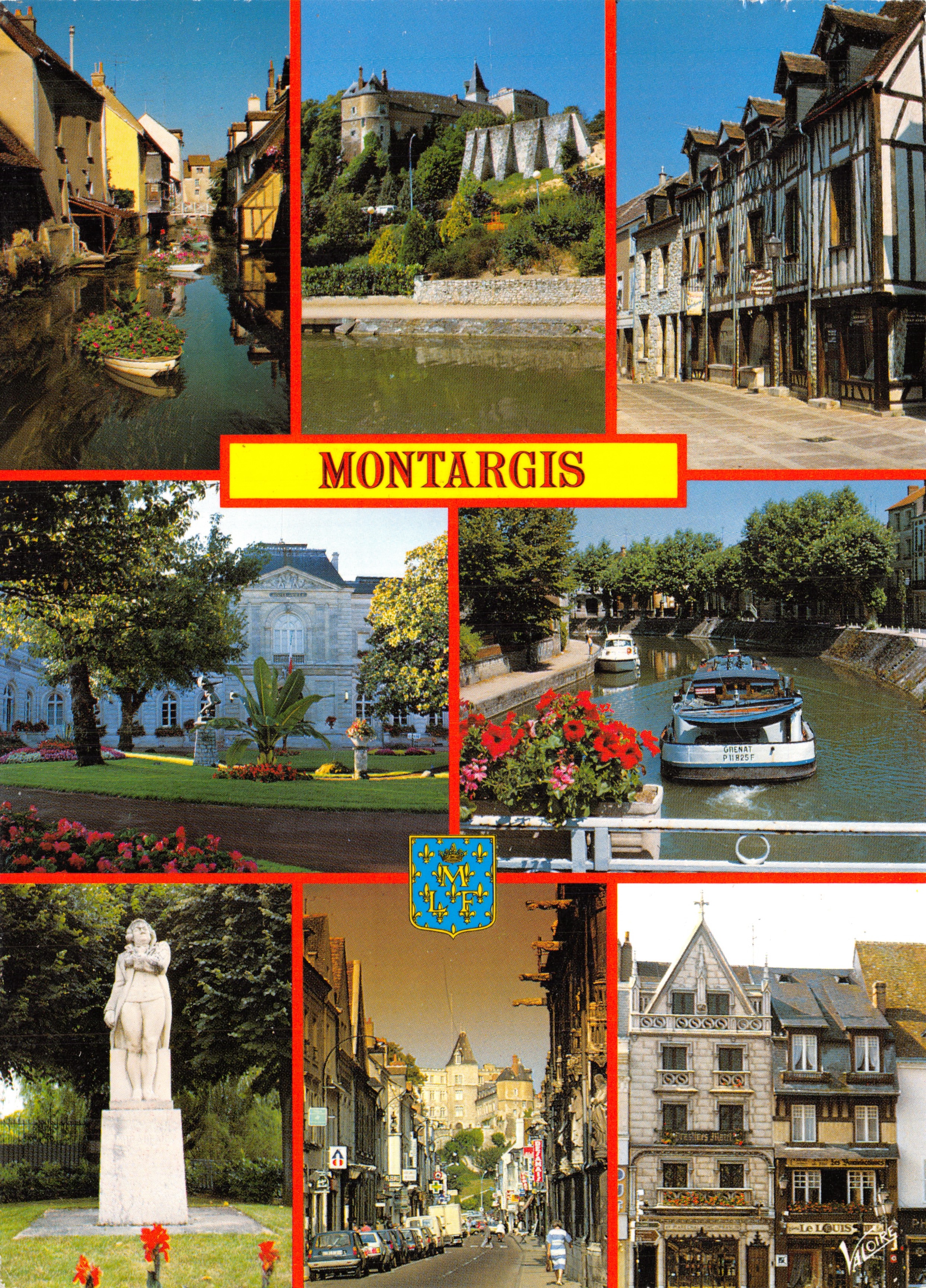 Montargis — vue panoramique avec château, canaux et architecture traditionnelle — Éditions Valoire