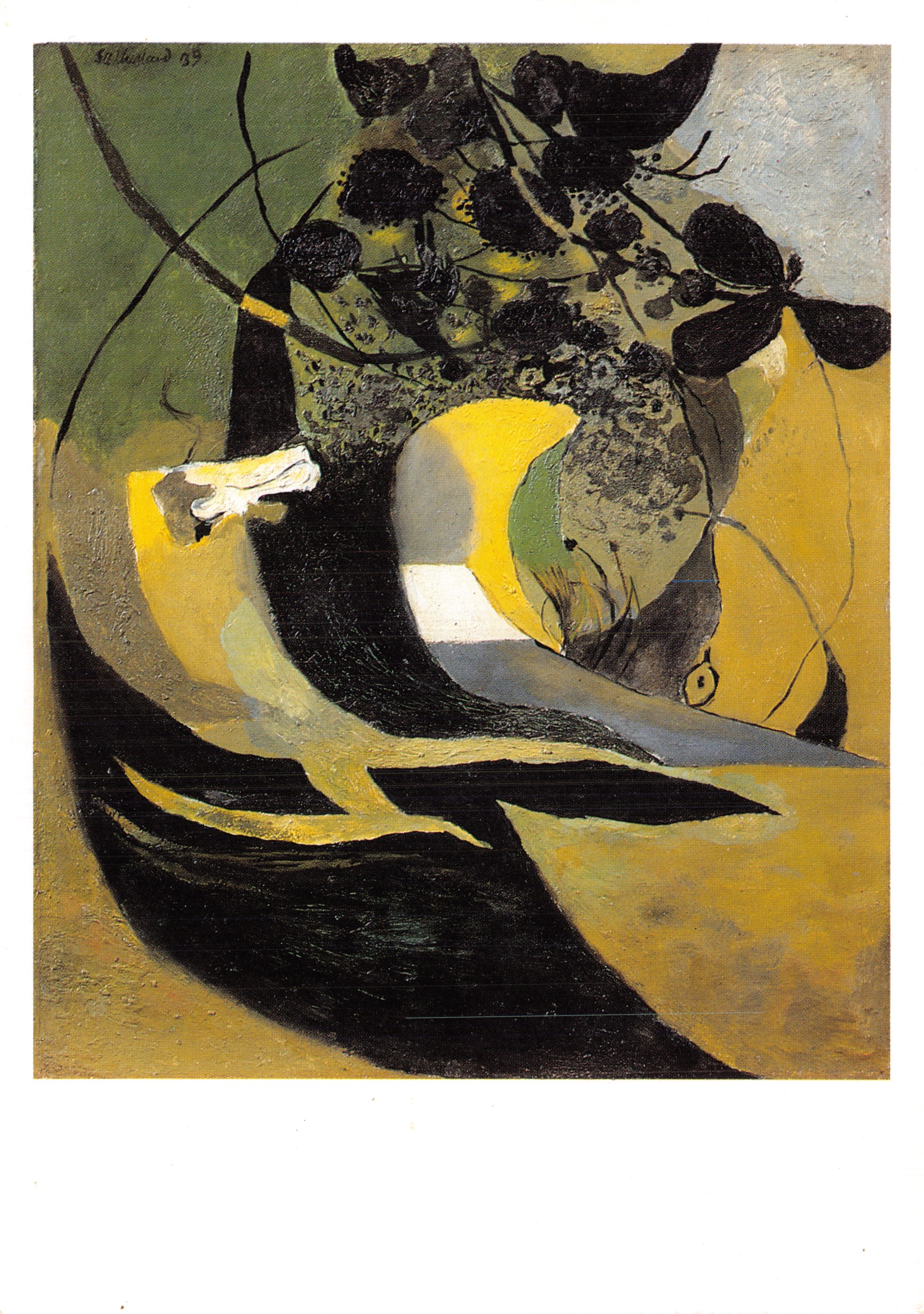 Entrance to a Lane — tableau abstrait — Graham Sutherland, éditeur Mansell Limited, n° T 06190